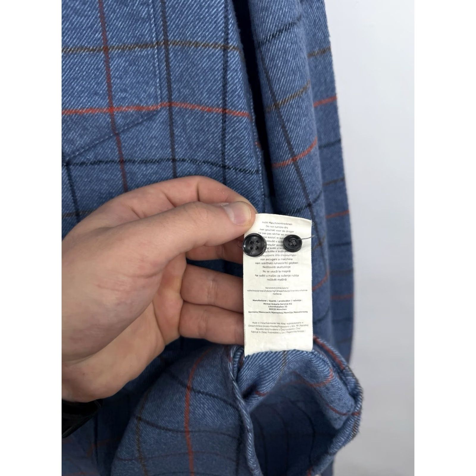 R13 Tom Rusborg Luxury Flannel Shirt S Blue Mens Size US S / EU 44-46 / 1 - 6 Thumbnail