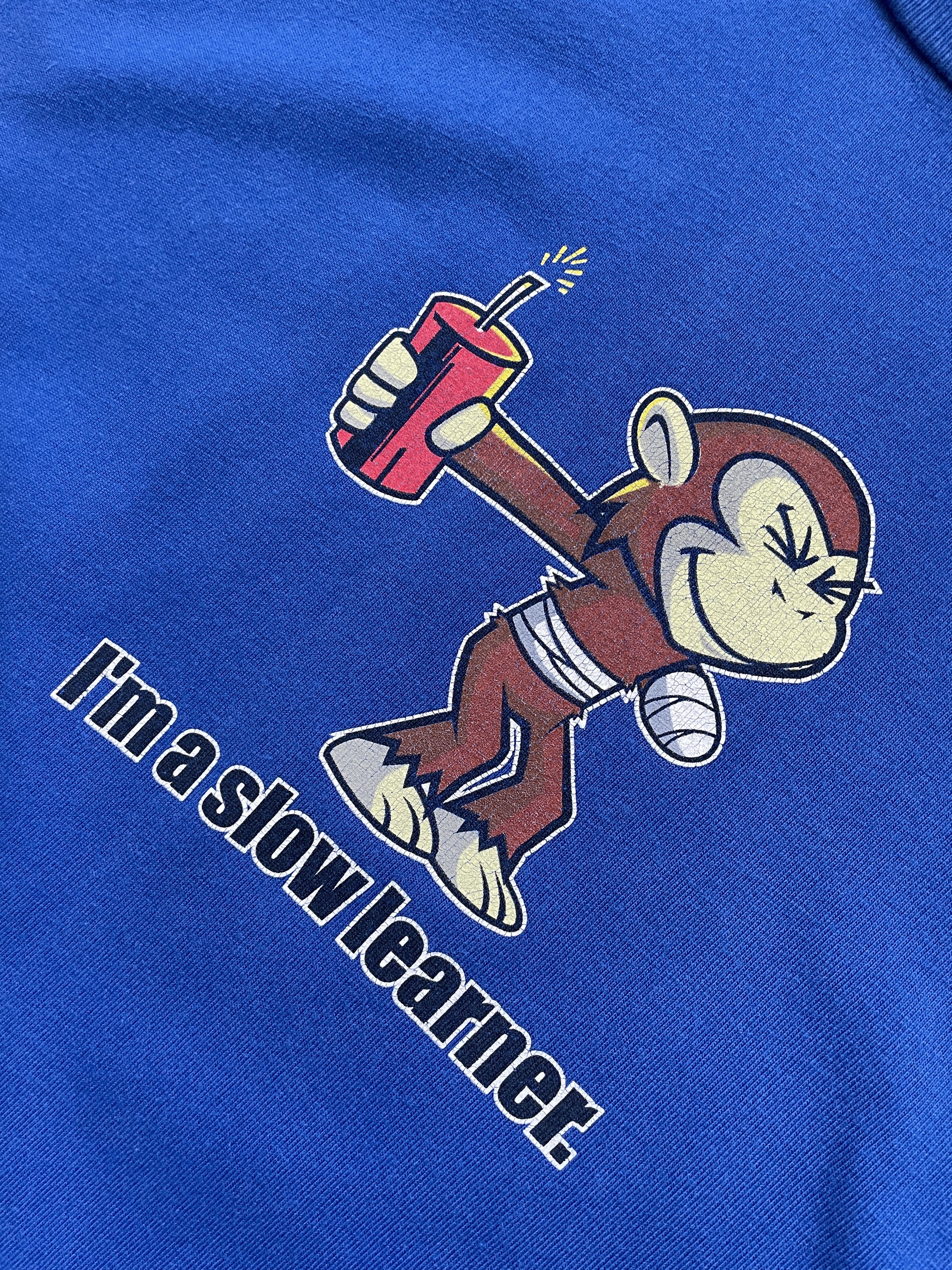 Vintage Y2K IM SLOW LERNER MONKEY BLUE BABY FIT TO THE EDGE TEE Size US S / EU 44-46 / 1 - 4 Thumbnail