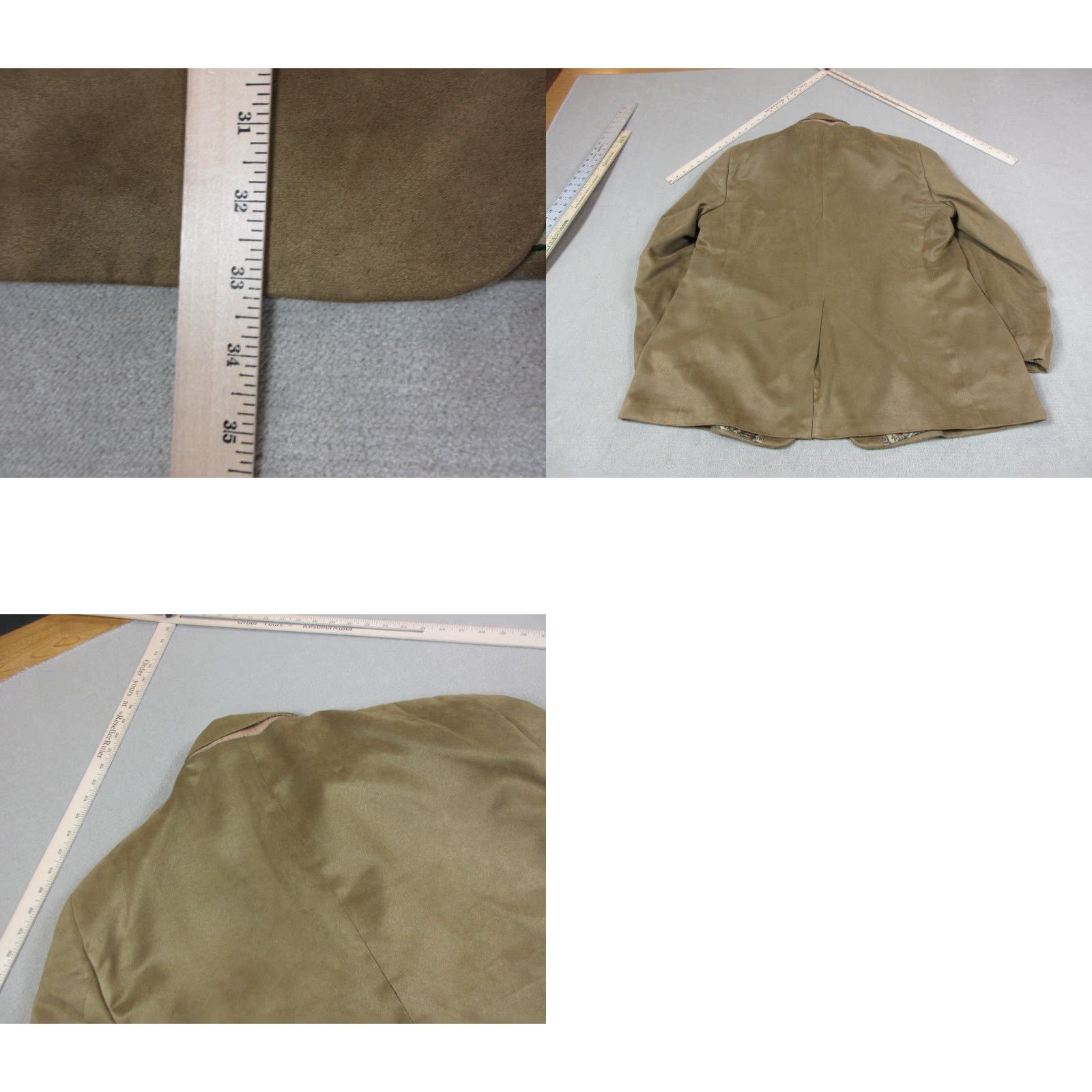 Ralph Lauren Lauren Ralph Lauren Blazer Jacket Mens 48 L Brown Faux Suede Lined Sport Coat Size 48R - 8 Thumbnail