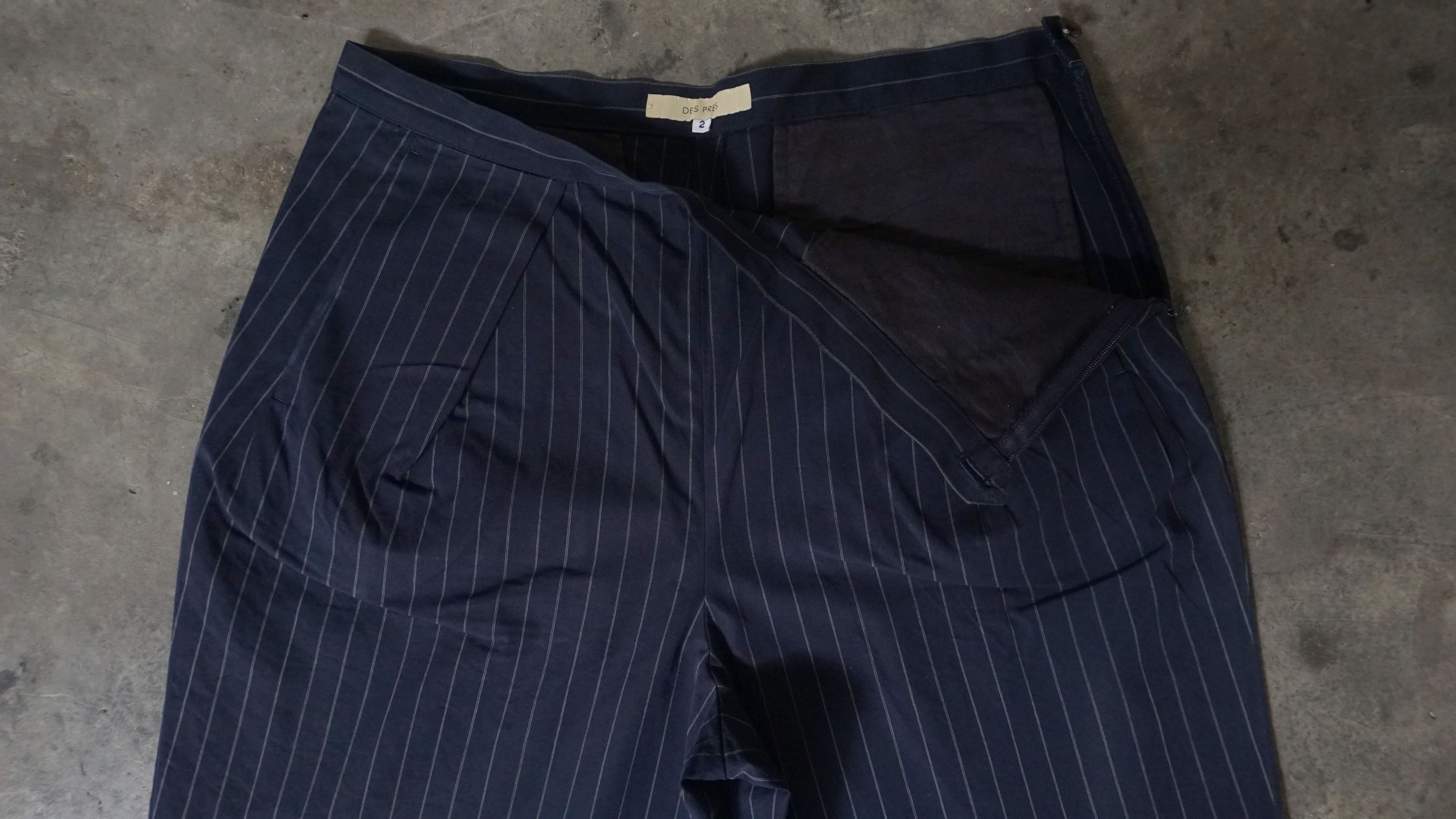 Japanese Brand DES PRES Women tripe Pants W29 Size 29" - 2 Thumbnail