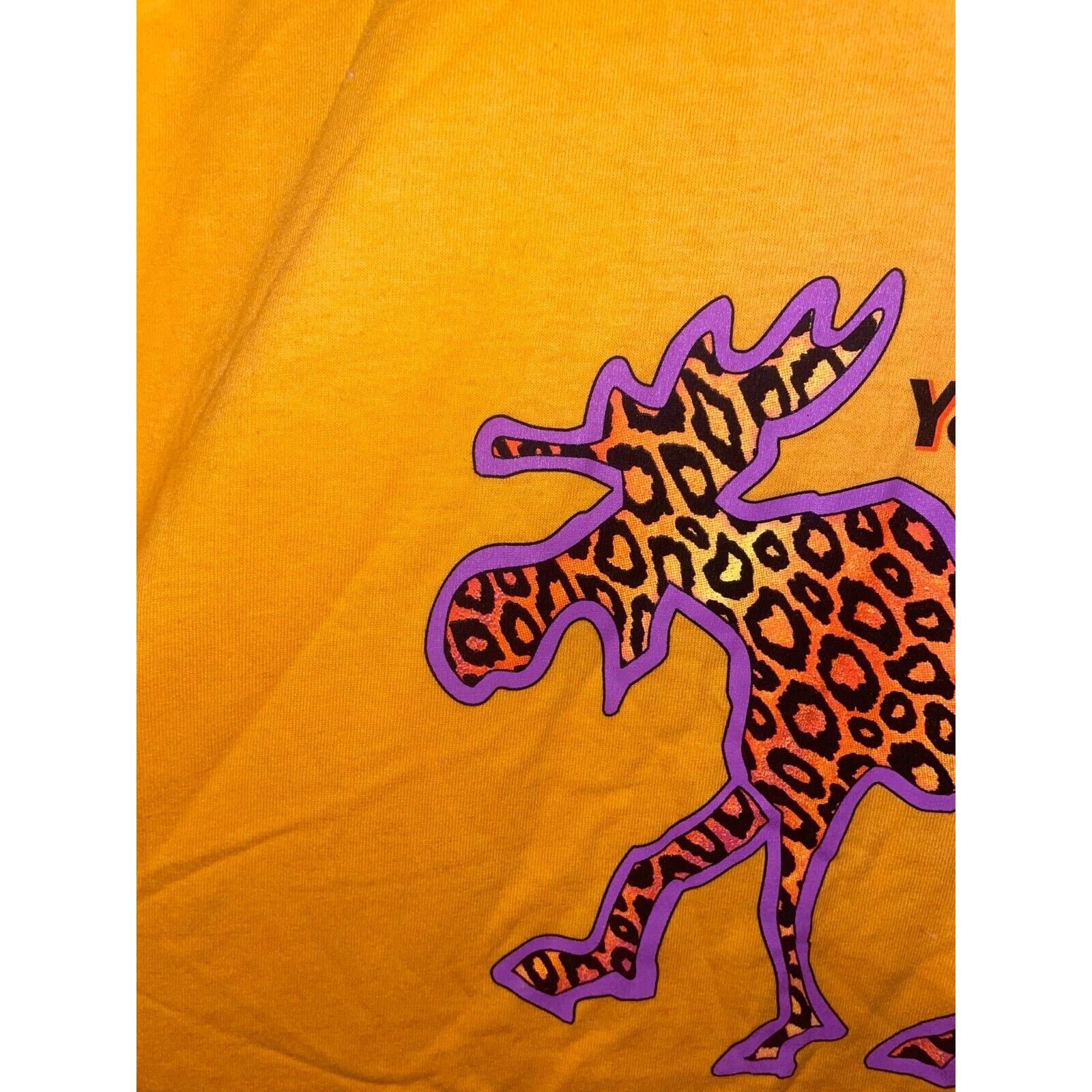 Jerzees × Vintage Vintage Yellowstone Shirt XL Moose Animal Yellow Tee Size US XL / EU 56 / 4 - 3 Thumbnail