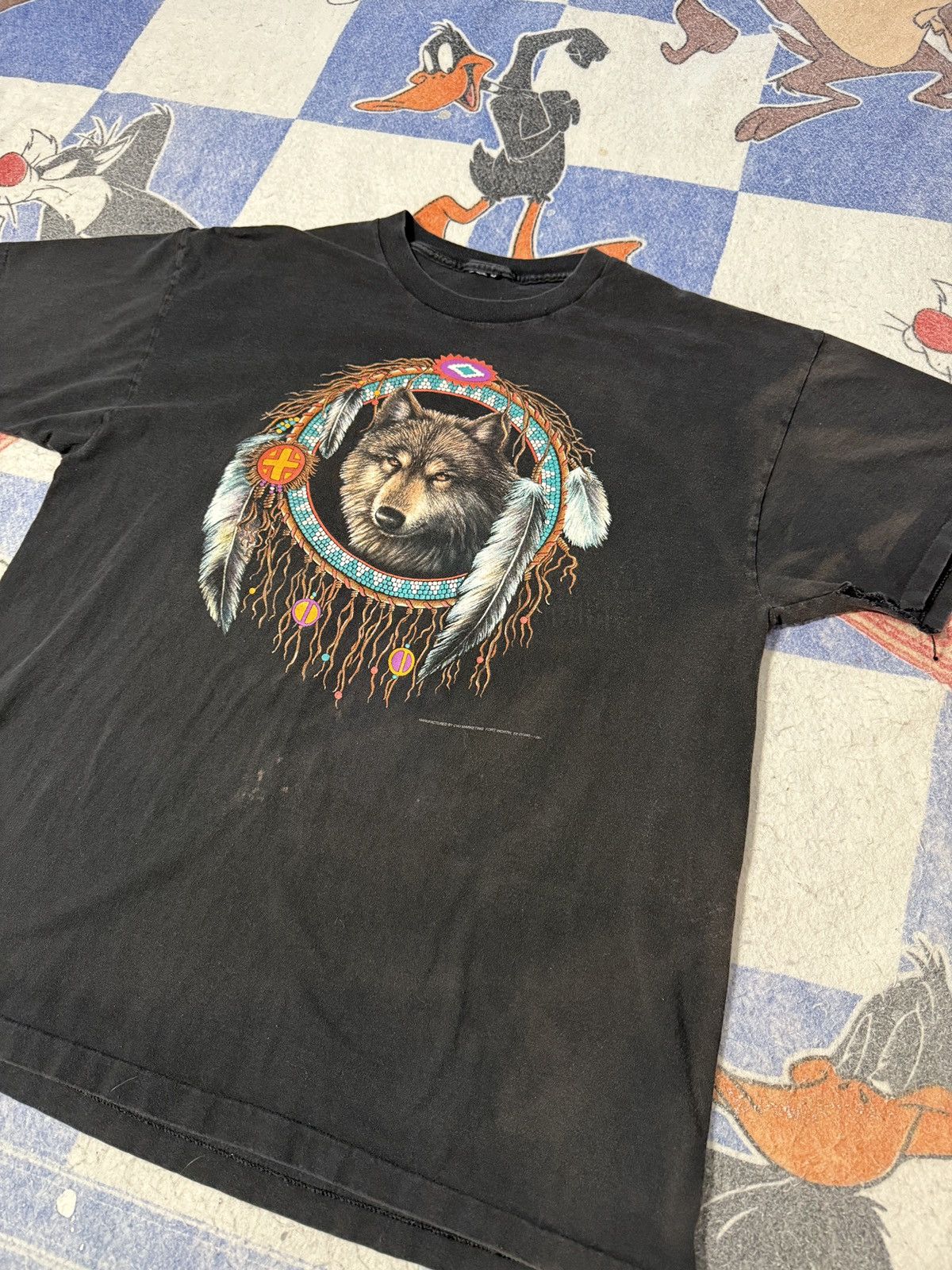 Vintage sturgis wolf 3d emblem tee