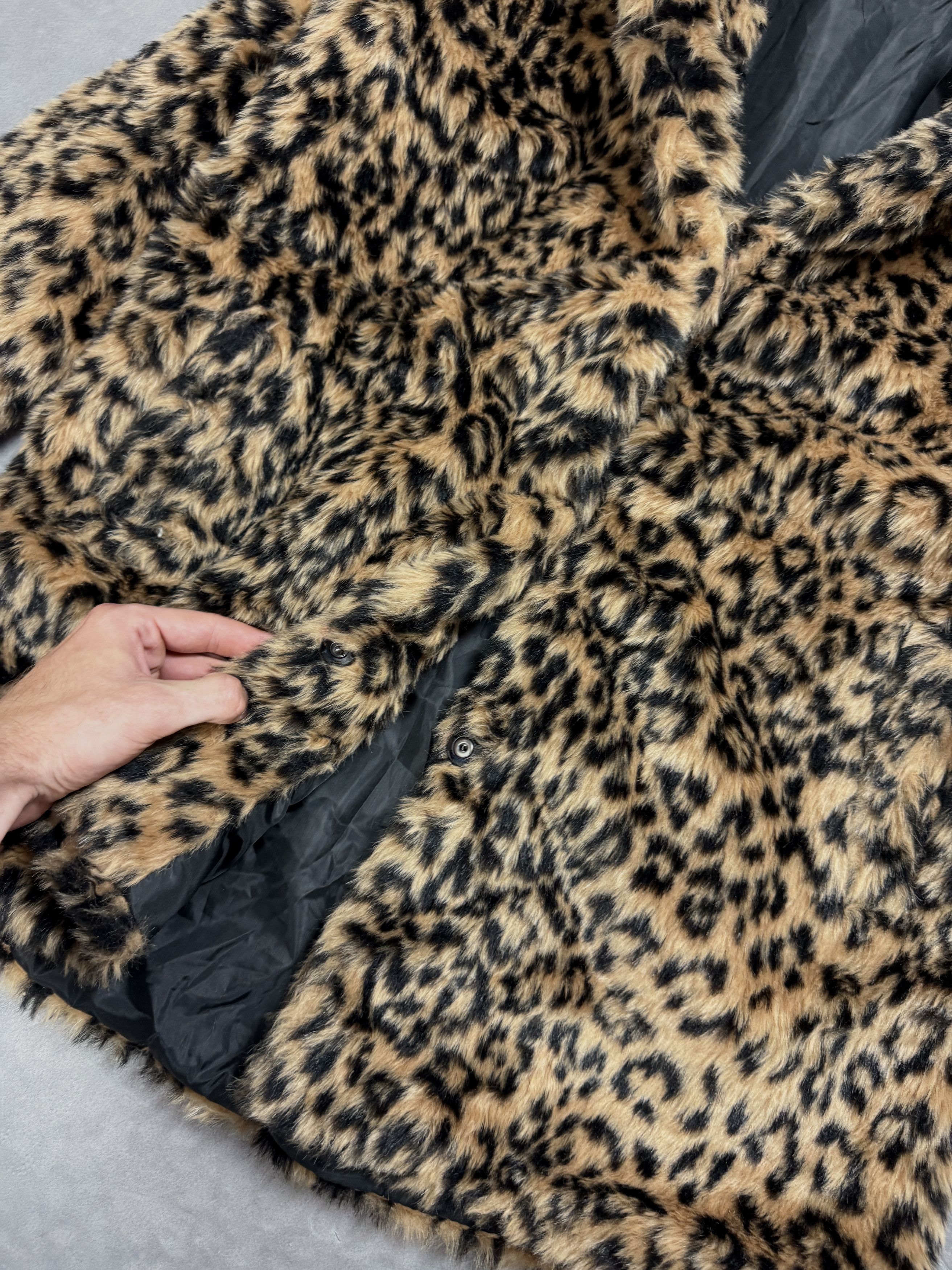 Vintage Vintage coquette y2k fur jacket leopard print 90s Size L / US 10 / IT 46 - 7 Thumbnail