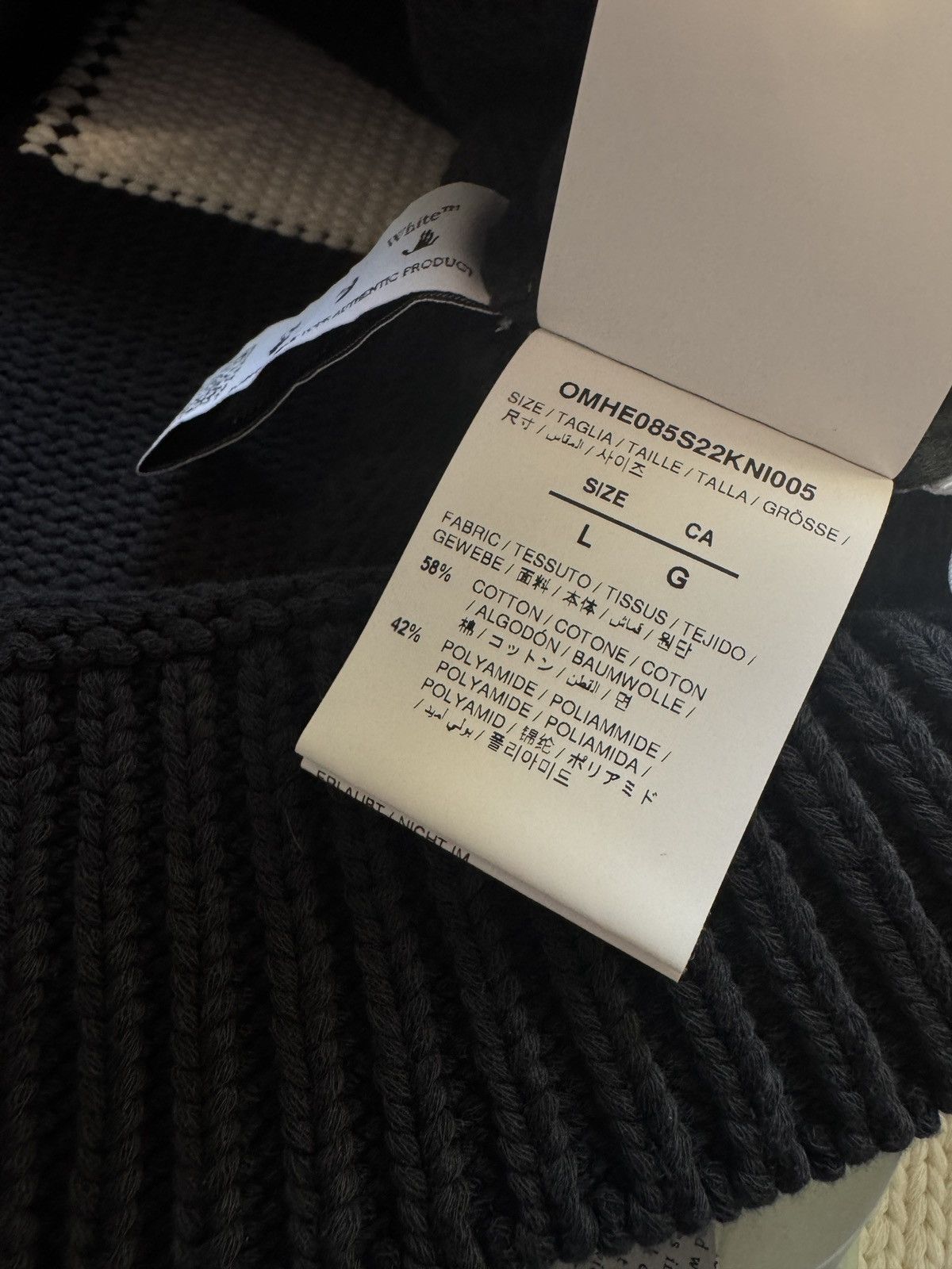 Off-White Off-White™ Big Check Chunky Knit Sweater Size US L / EU 52-54 / 3 - 6 Thumbnail