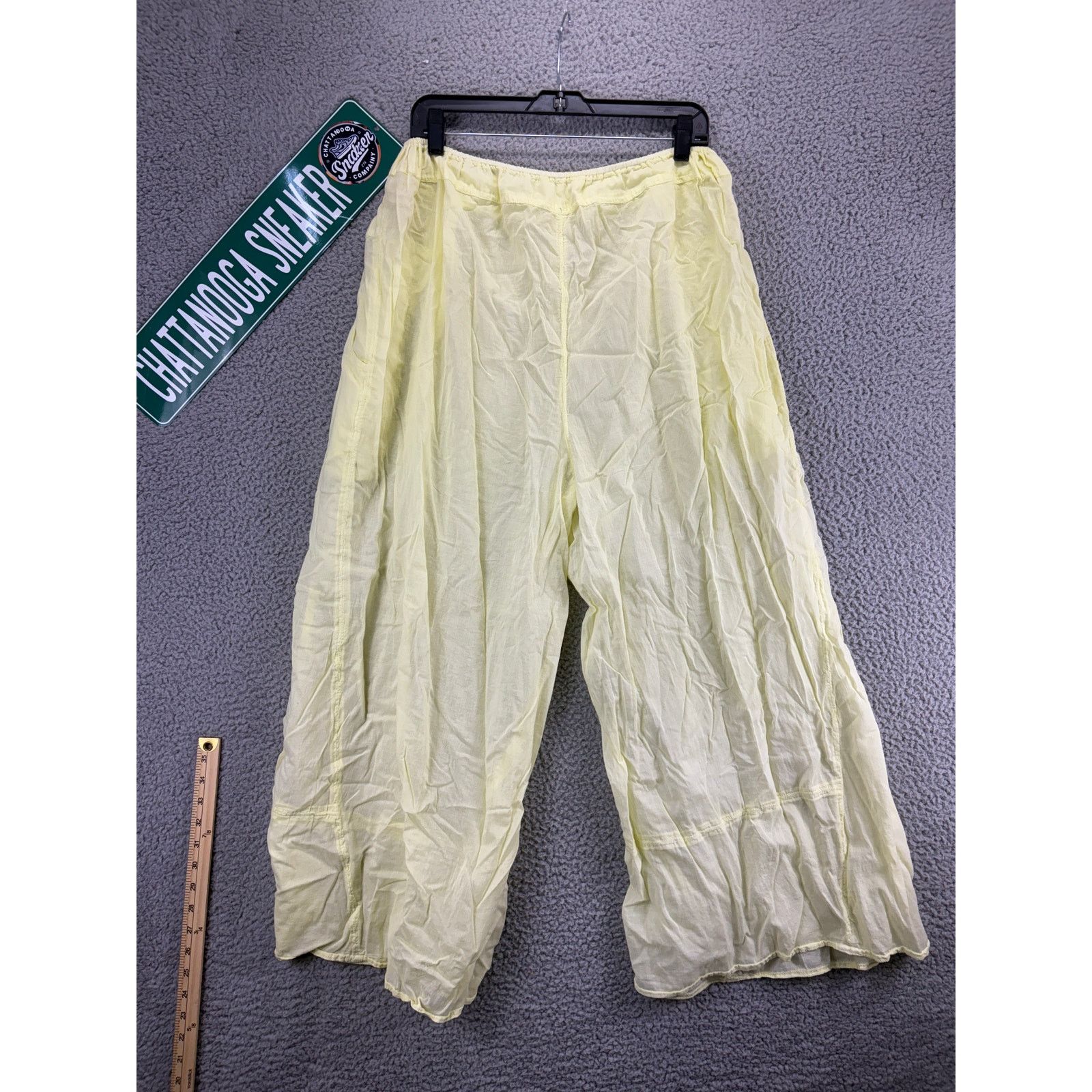 Free People Free People Wide Leg Harem Pull on Pants Women Medium Yellow Size 28" / US 6 / IT 42 - 7 Thumbnail