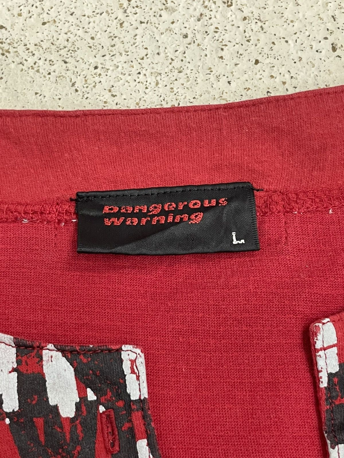 20471120 Dangerous Warning Punk Emo Cyber Gothic Tokyo Punk Size US L / EU 52-54 / 3 - 15 Thumbnail