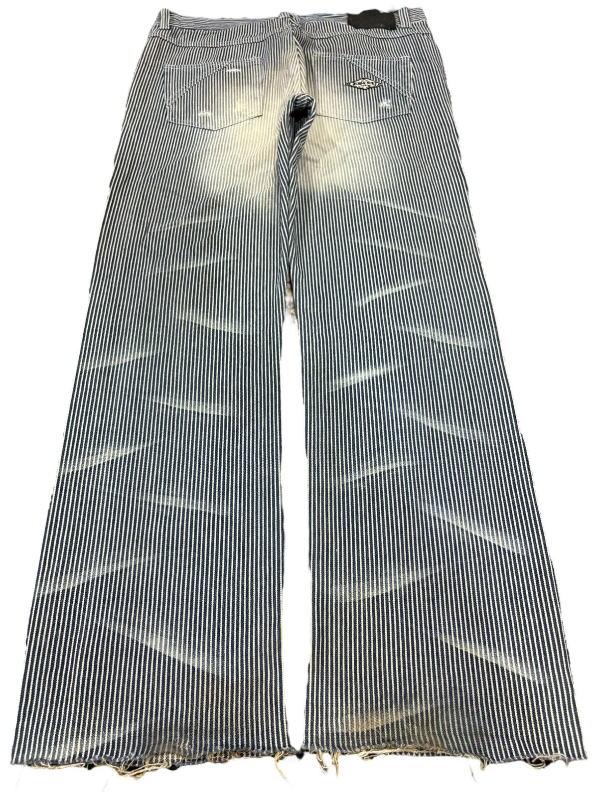 Yoshiyuki Konishi Vintage Japanese Brand Hickory Patched Bootcut Jeans Size US 34 / EU 50 - 2 Thumbnail