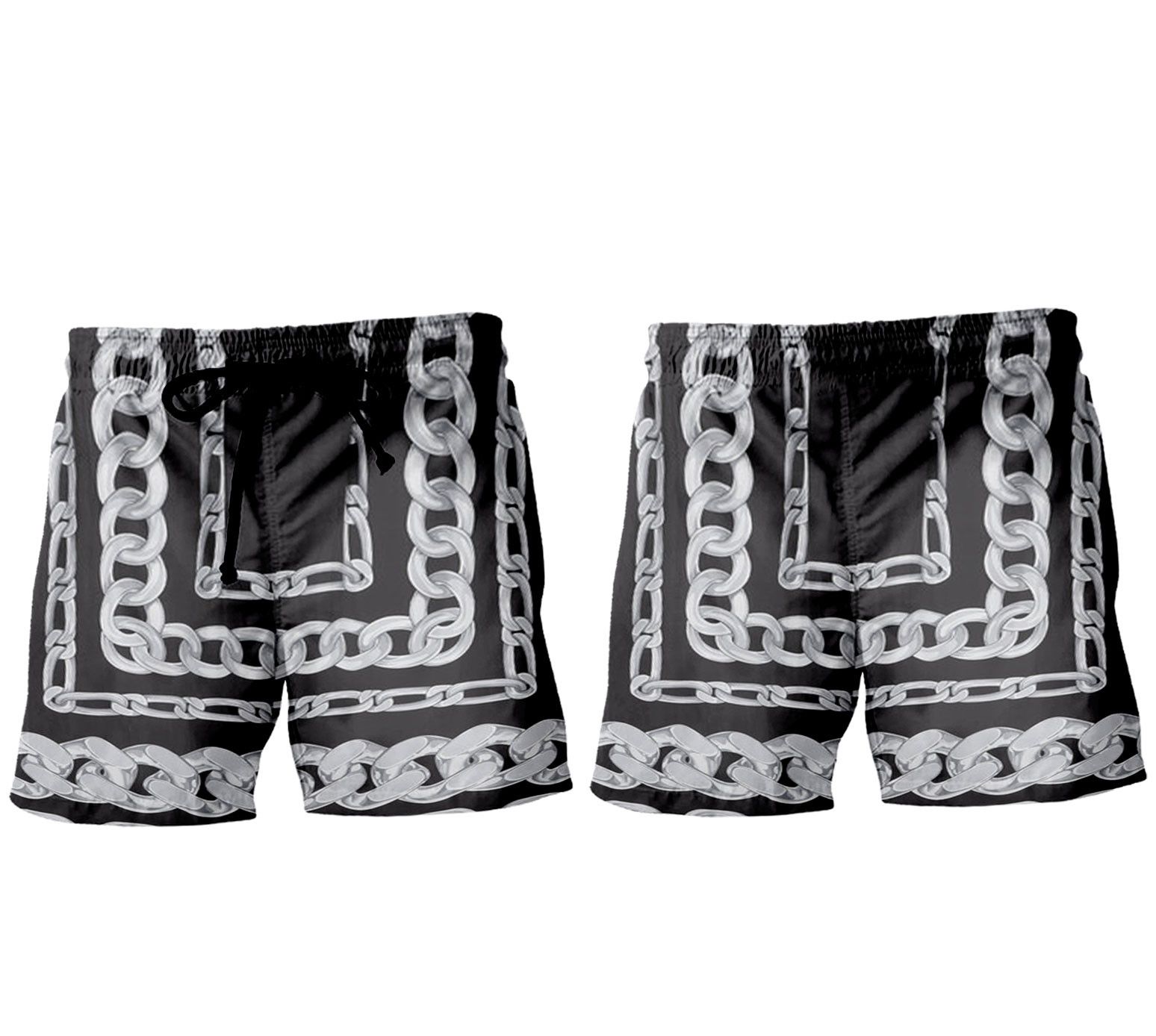 Designer ‘Medusa Chains’ Bermuda Shorts Size US 29 - 3 Thumbnail