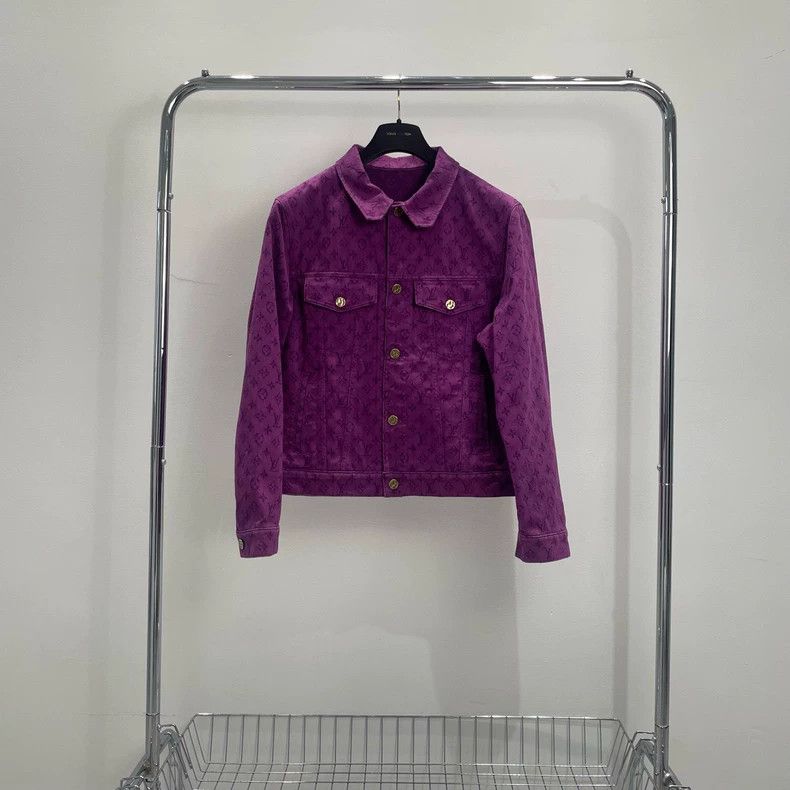Louis Vuitton Purple denim full print jacket 2501-Nextarrow