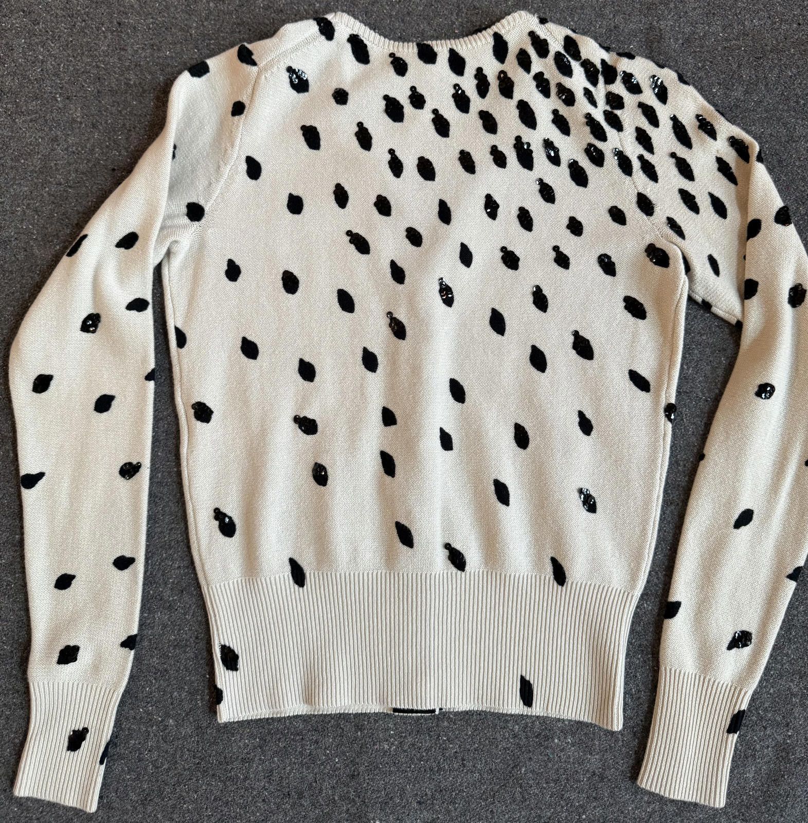 Designer NWT Sequined Cotton/Spandex Cardigan Size S / US 4 / IT 40 - 2 Thumbnail