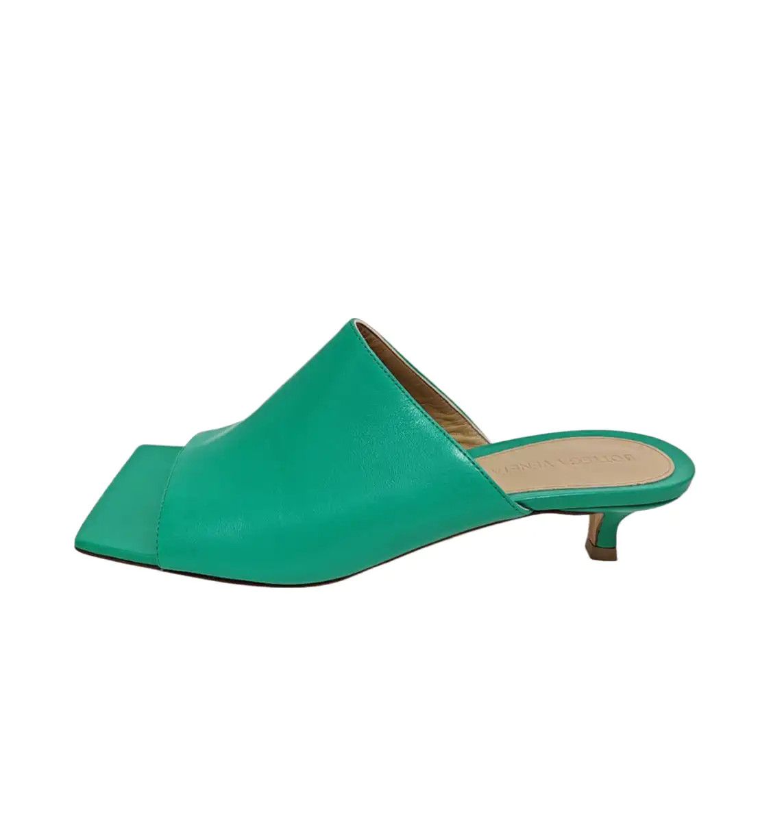 Bottega Veneta BOTTEGA VENETA Summer green leather Women's mid heel sandals 37 Size US 7 / IT 37 - 1 Thumbnail