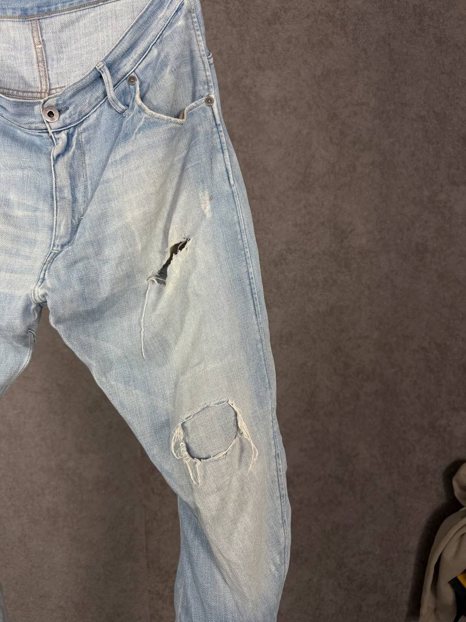 G-Star G Star Raw designer distressed asymmetric jeans Size US 34 / EU 50 - 2 Thumbnail