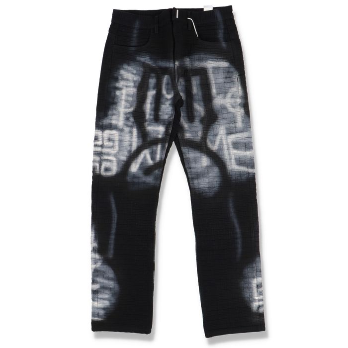 Givenchy Black Embossed 4G Graffiti Clown Jeans | Grailed