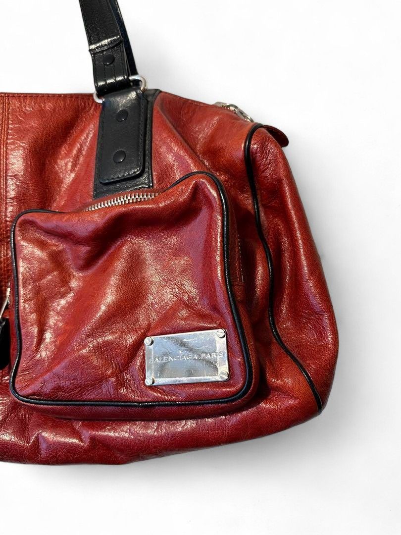 Balenciaga Balenciaga - Leather Handbag Shoulder Bag Red Bordeaux Size ONE SIZE - 3 Thumbnail