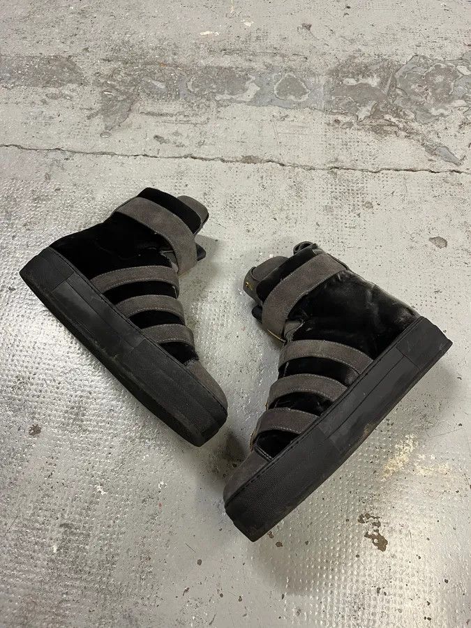Vintage Cesare Paciotti Grey Velvet Buckle Strap Boots Size US 8 / EU 41 - 3 Thumbnail
