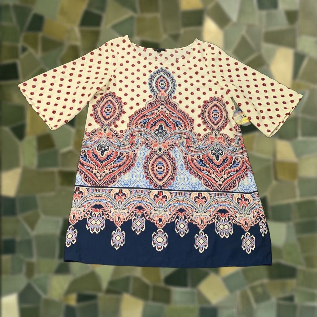 Vintage VINTAGE Bebop Beach Cover-Up Dress Womens XL Paisley NWT Size XL / US 12-14 / IT 48-50 - 1 Thumbnail