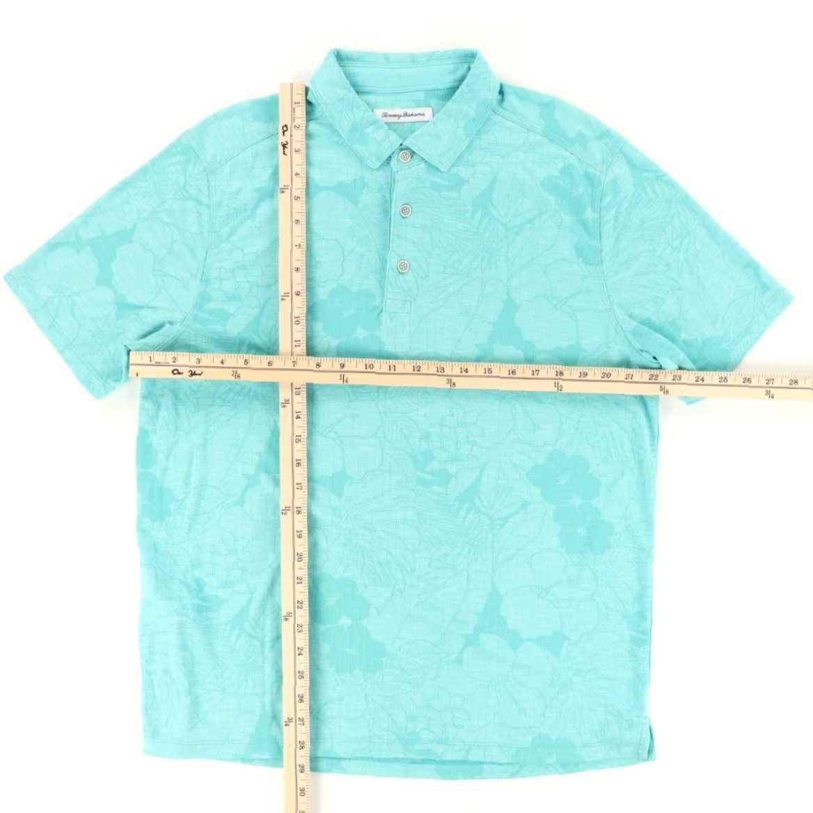 Tommy Bahama Tommy Bahama Polo Shirt Green Men's L Tencel Jacquard Floral Shirt Size US L / EU 52-54 / 3 - 3 Thumbnail
