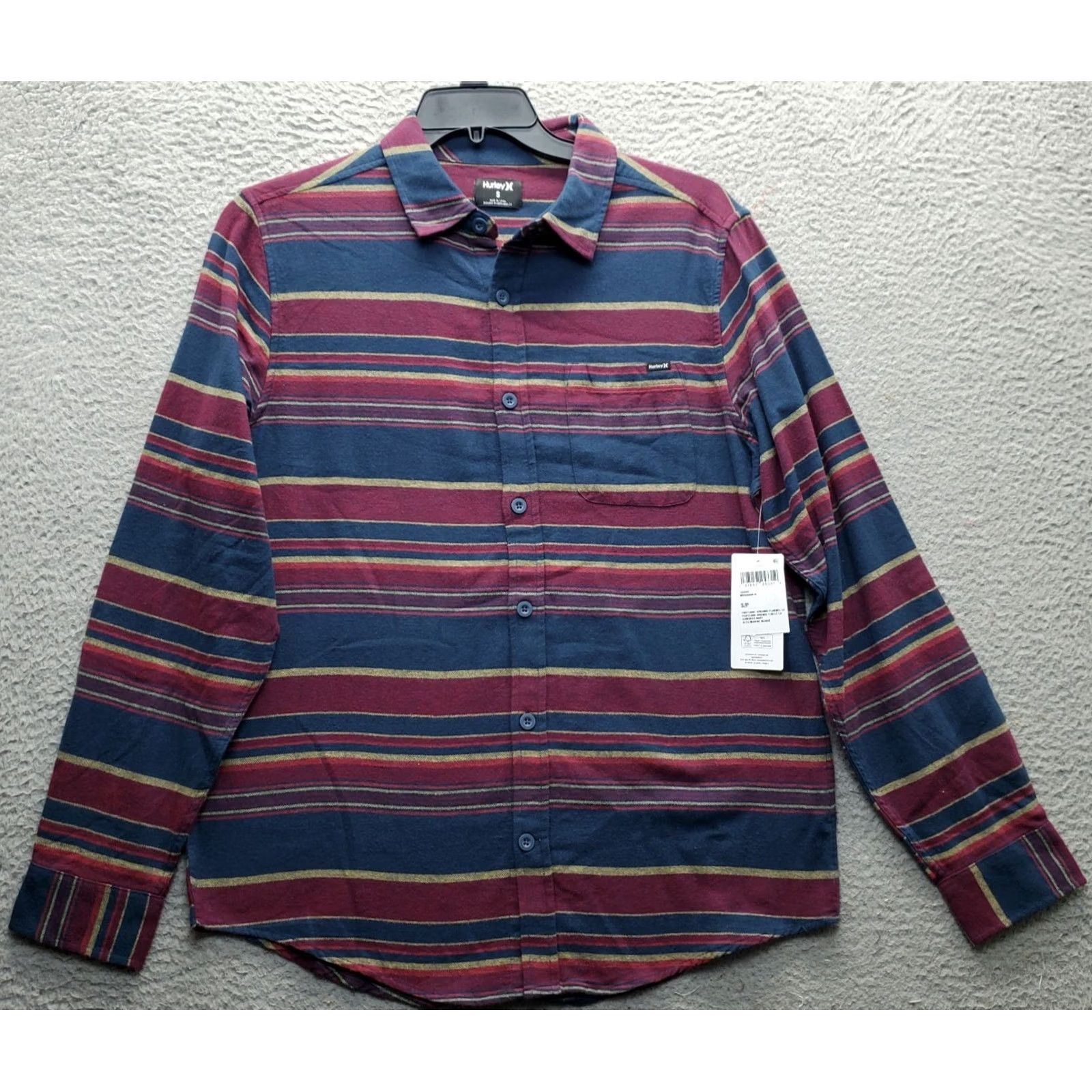 Hurley Hurley Flannel Shirt Men Small Multicolor Striped Long Sleeve Collared Button-Up Size US S / EU 44-46 / 1 - 2 Thumbnail