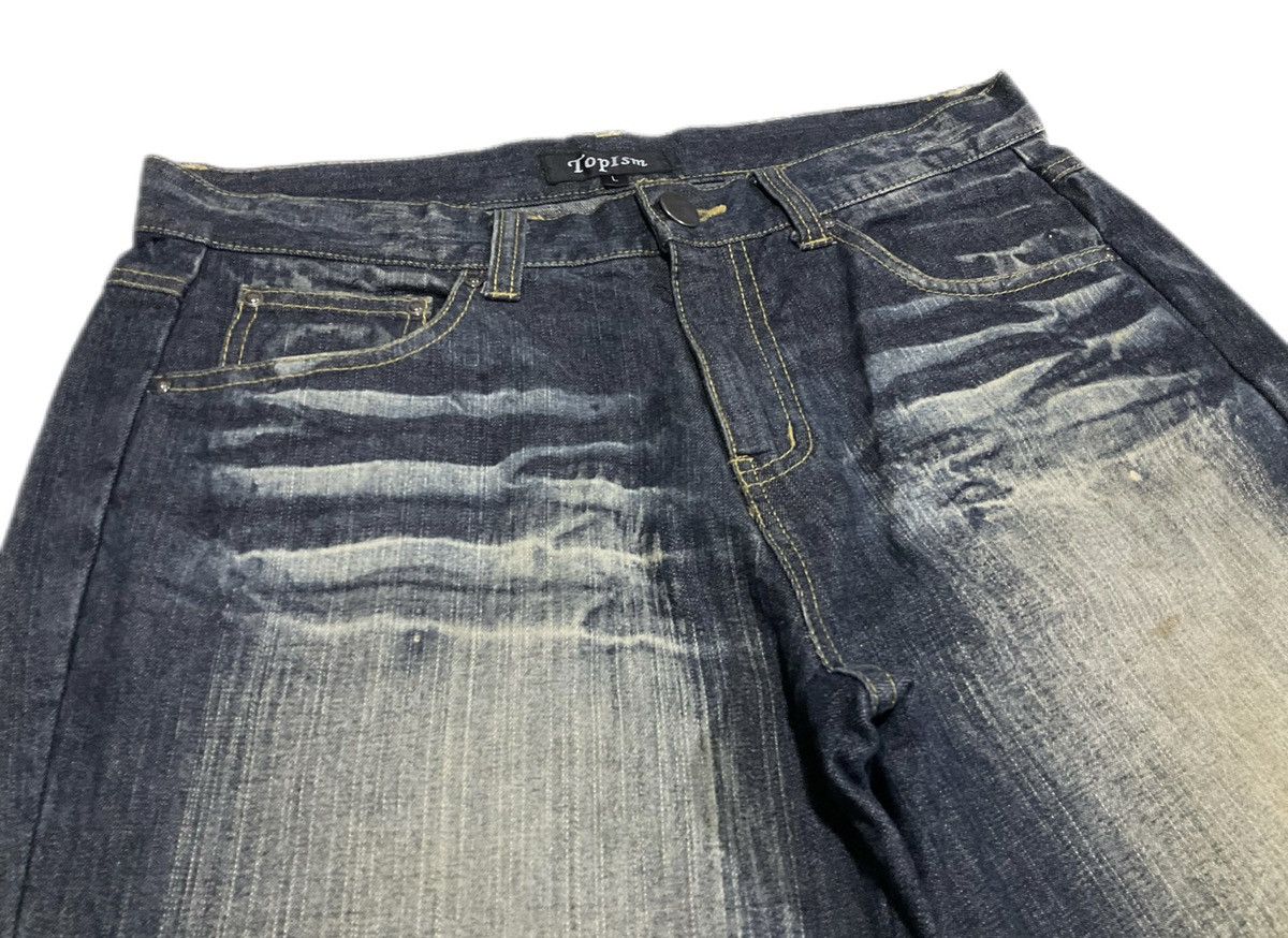If Six Was Nine × Japanese Brand × Le Grande Bleu (L.G.B.) 🔥Sick Y2K Topism Mud Wash Flared Denim Size US 32 / EU 48 - 3 Thumbnail