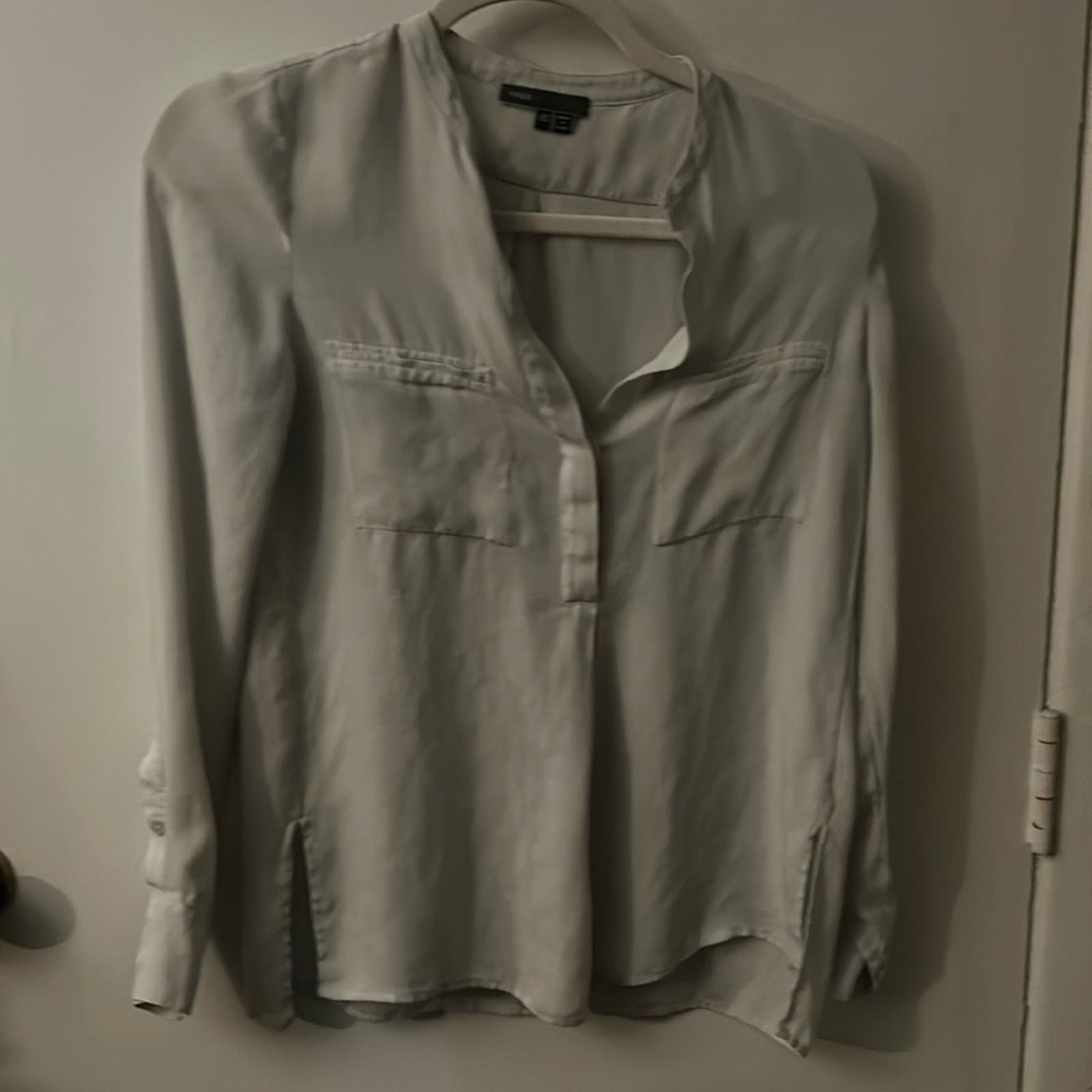 Vince Vince Sheer Long Sleeve Blouse XS Classic Preppy Size XS / US 0-2 / IT 36-38 - 3 Thumbnail