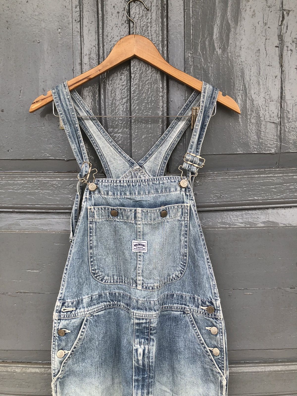 Big John × Vintage Vintage Big John Overalls World Workers Denim Size US 34 / EU 50 - 3 Thumbnail