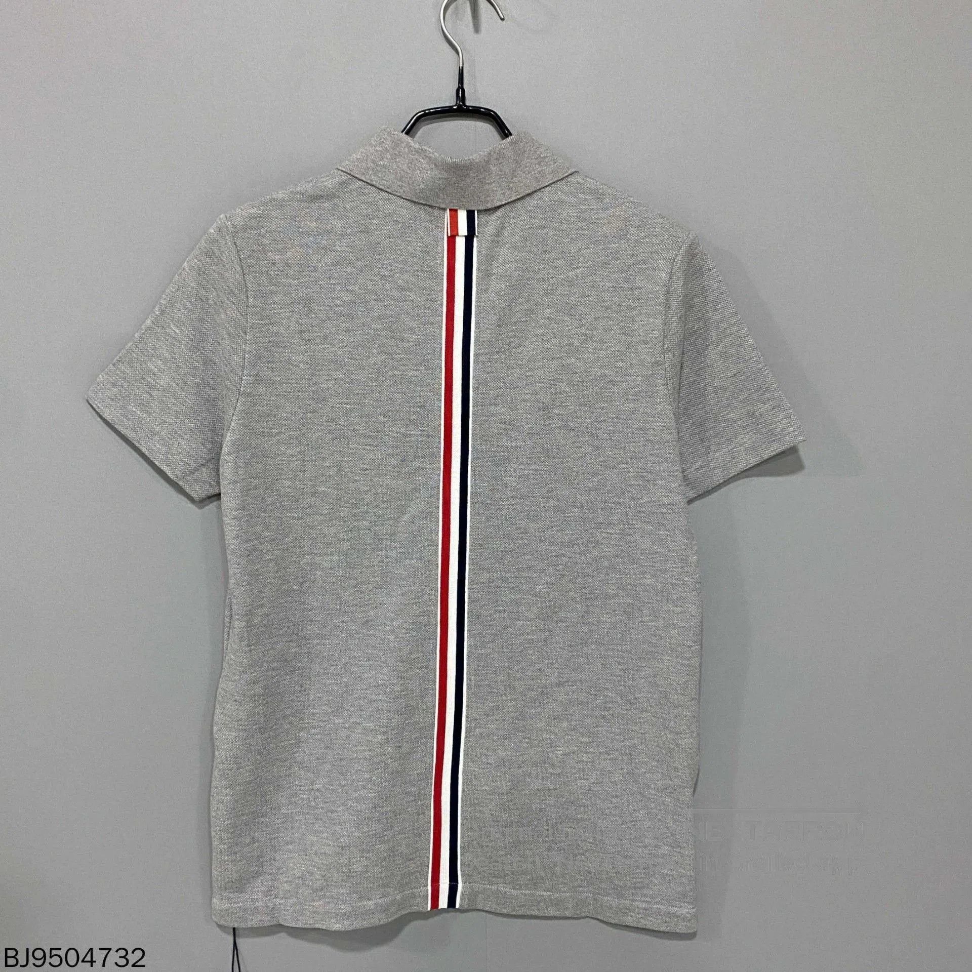 Thom Browne gray short sleeve polo by Thom Browne. Size US M / EU 48-50 / 2 - 3 Thumbnail