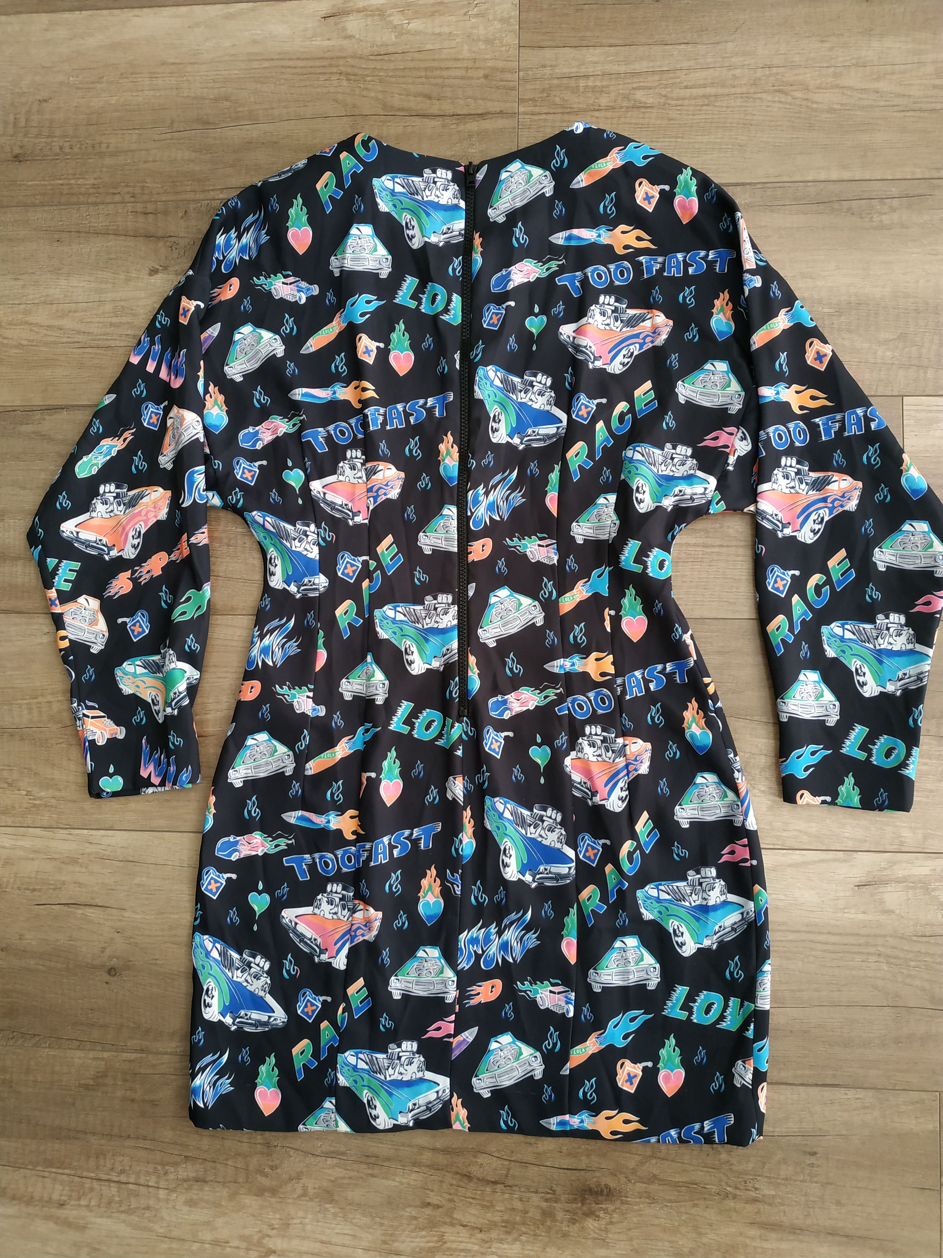 BIMBA Y LOLA Bimba Y Lola 'Cars & Flames' Women's Midi Dress, s. MEDIUM Size M / US 6-8 / IT 42-44 - 4 Thumbnail