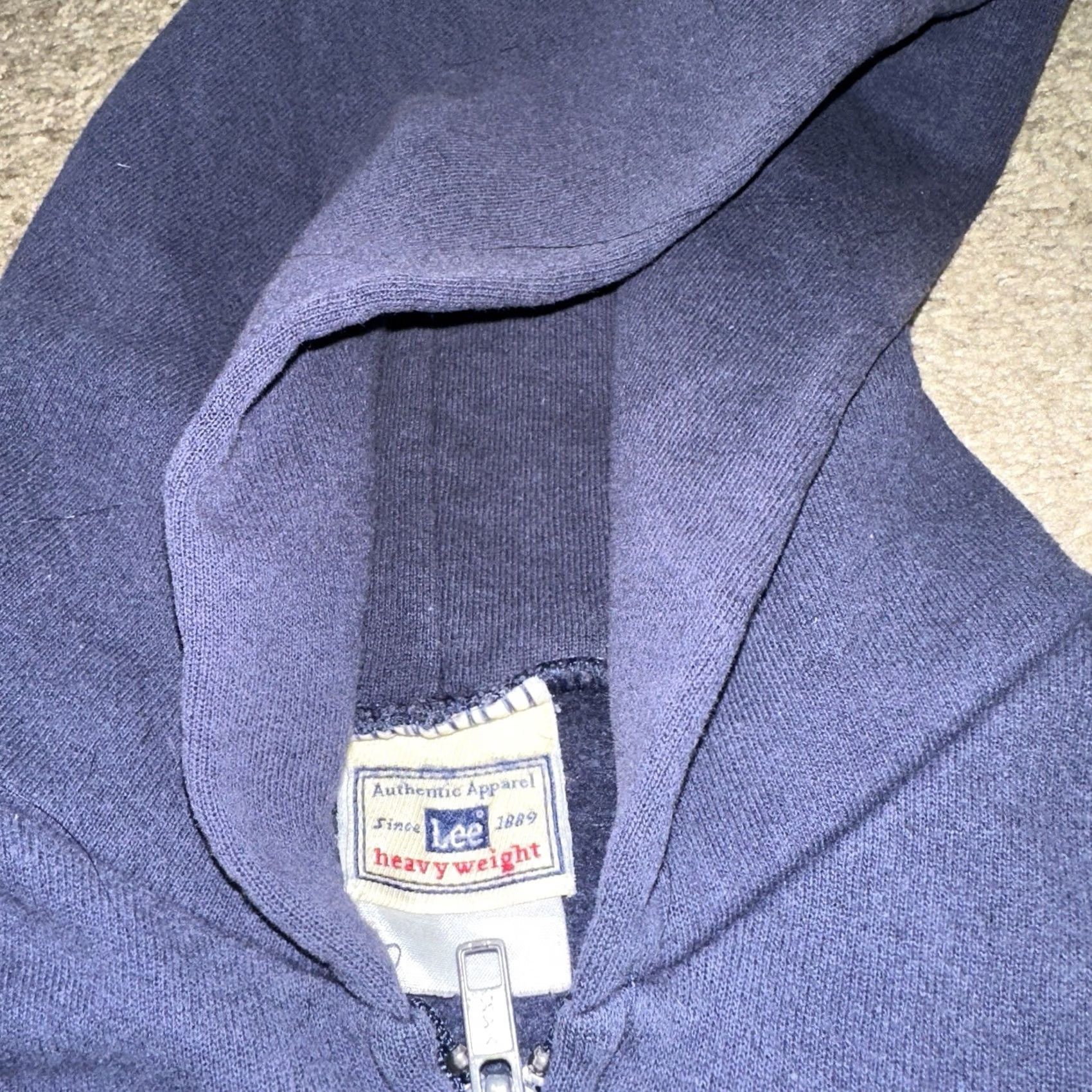 Lee VINTAGE IBM Promo Hoodie Mens Large Full Zip Technology Computer Gray Hoodie Mens Large Blue Cotton Fleece Zip Logo Zipper 90s Computers Size US M / EU 48-50 / 2 - 3 Thumbnail