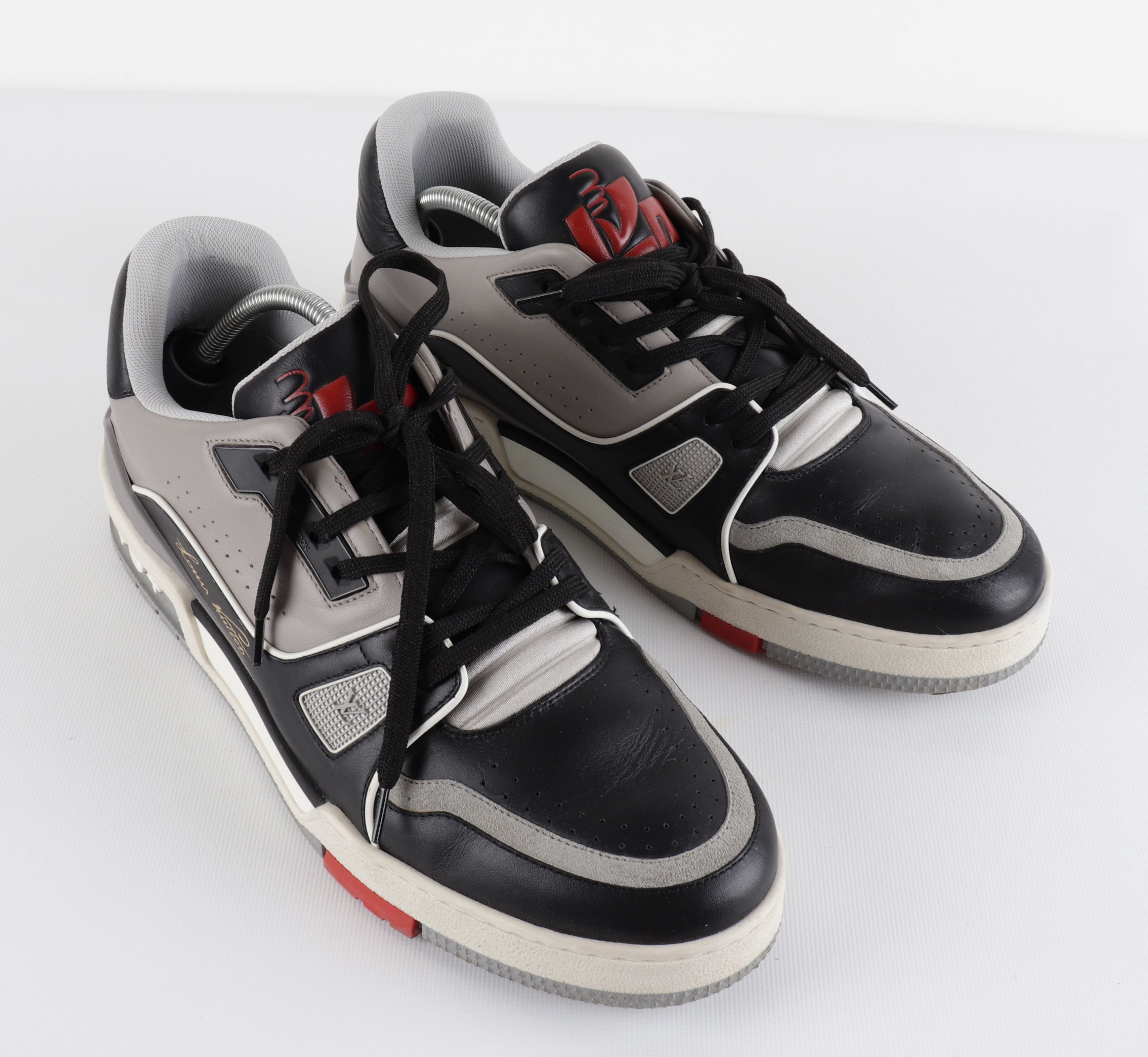 Louis Vuitton Louis Vuitton x Virgin Abloh SS19 Leather Low Sneakers Size US 9.5 / EU 42-43 - 5 Thumbnail