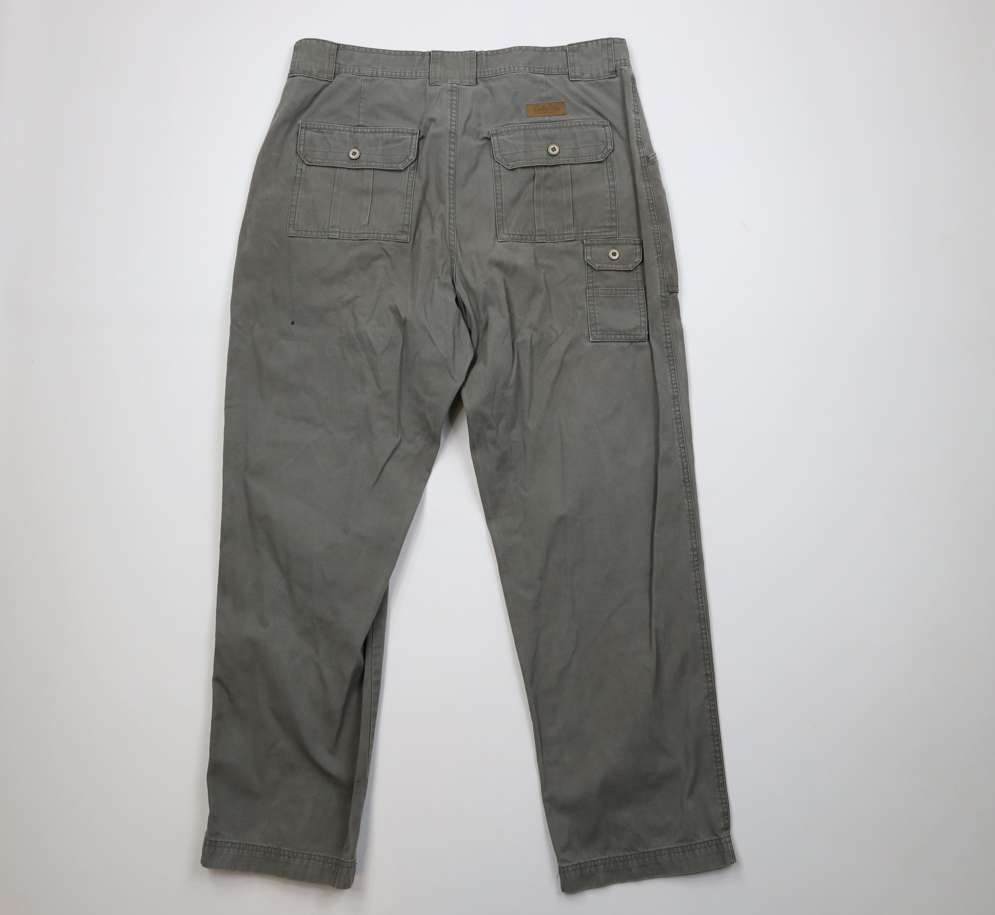 Cabelas Vintage Cabelas Baggy Wide Leg Cargo Pants Green Cotton Size US 38 / EU 54 - 11 Thumbnail