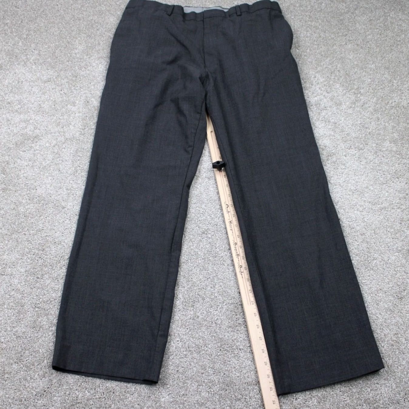 Banana Republic Banana Republic Pants Mens 35x32 Gray Wool Stretch Flat Front Dress Pants Regular Rise Front Front Flat Front Pockets City Preppy Mens Size US 35 - 3 Thumbnail