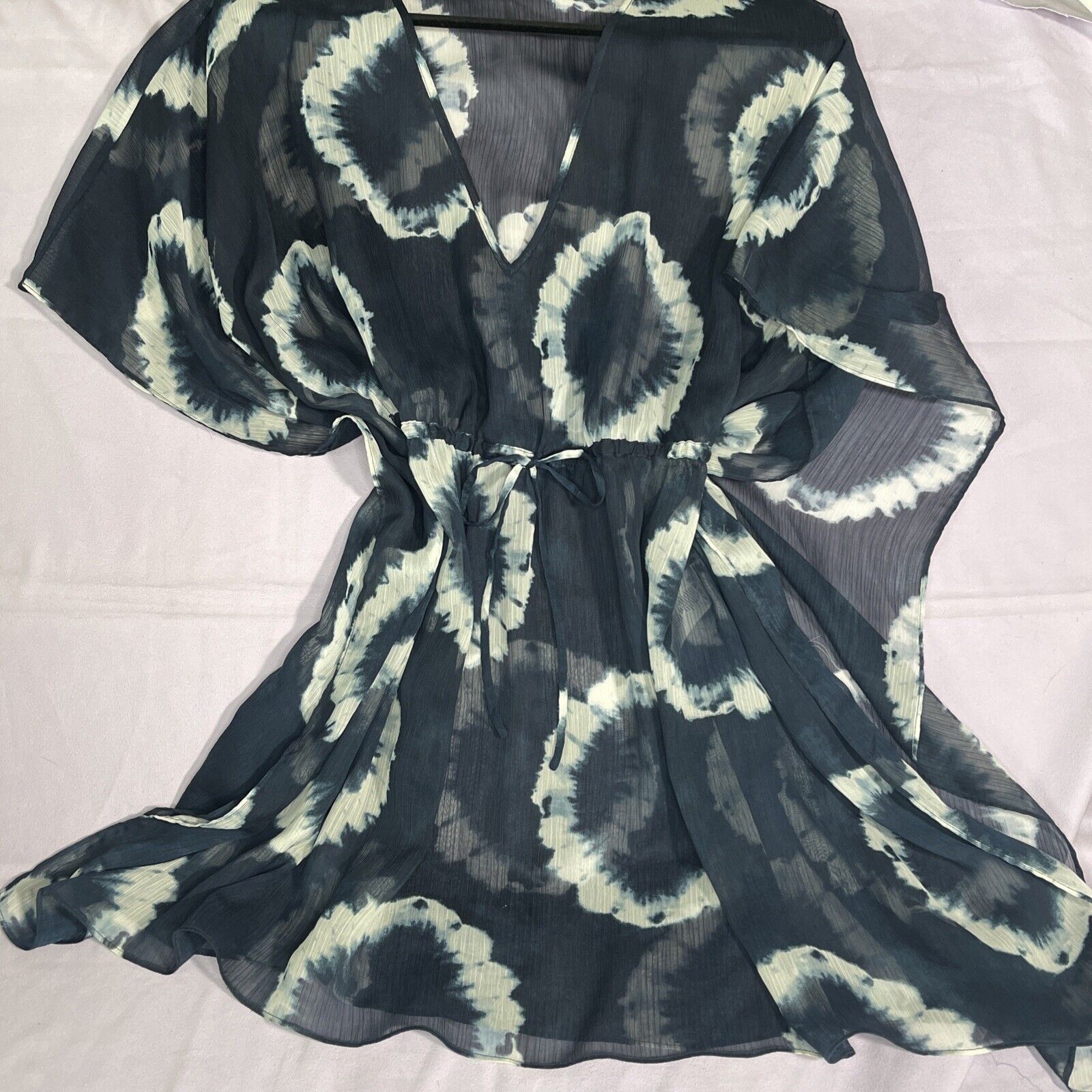 Michael Kors Michael Kors - Sheer Tie Dye Pullover Blouse - Sm/Medium Size M / US 6-8 / IT 42-44 - 1 Thumbnail