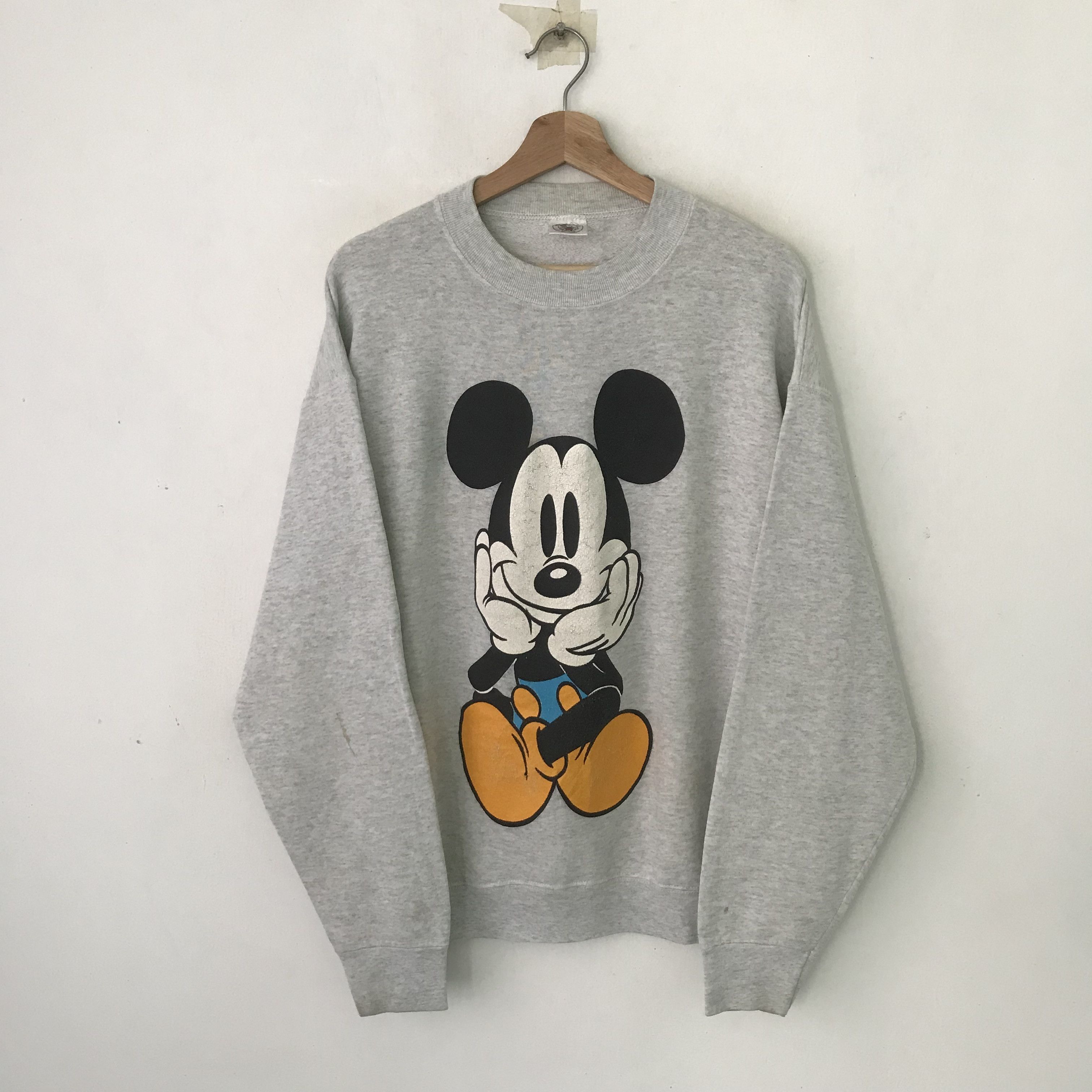 Mickey Mouse Vintage 90's Mickey Mouse Grey Sweatshirt - 442 Size US L / EU 52-54 / 3 - 1 Thumbnail
