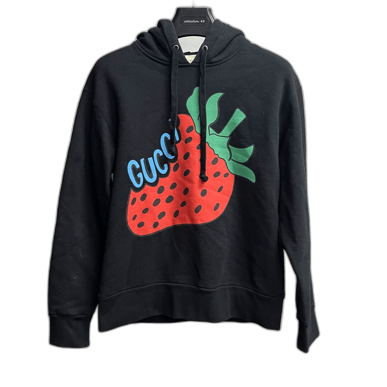 Gucci Gucci Black Strawberry Print Hoodie Sweatshirt Size US XS / EU 42 / 0 - 1 Thumbnail
