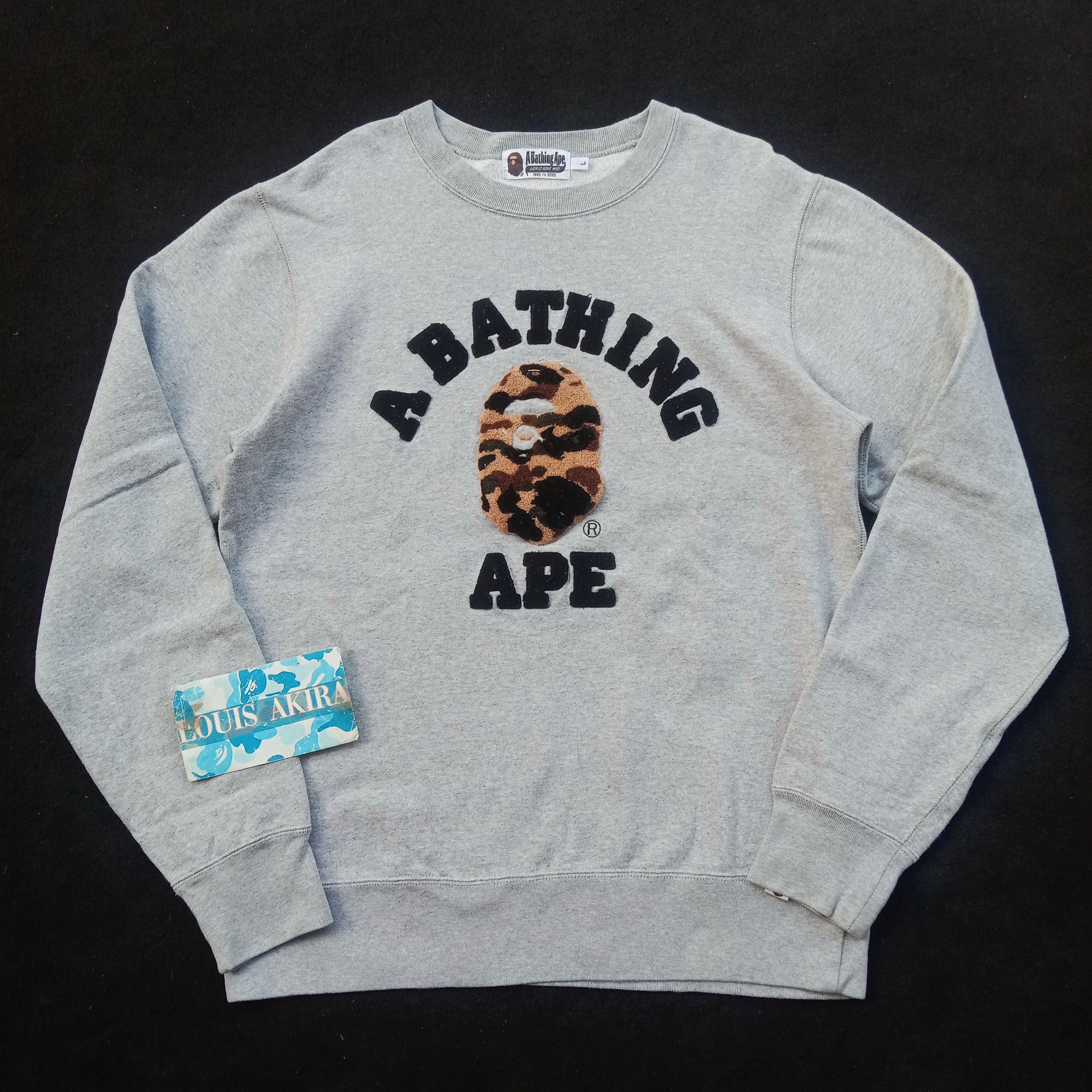 Bape 1st Camo College Crewneck (2016) Size US L / EU 52-54 / 3 - 1 Thumbnail