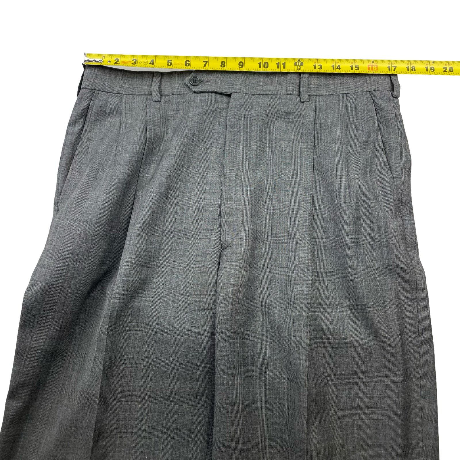 Brooks Brothers Brooks Brothers Men’s 100% Wool 2-Button Suit Gray Plaid • I Size 44L - 18 Thumbnail
