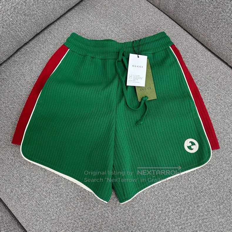 Gucci Gucci SizeXS Colour-blocked striped logo shorts Size 42" / US 20 - 1 Thumbnail