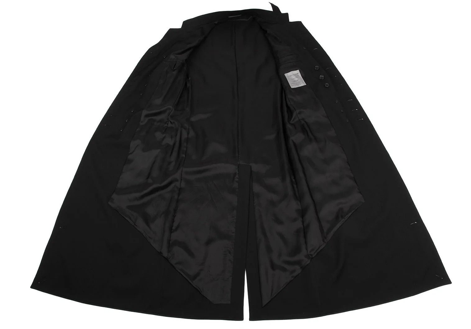 Yohji Yamamoto Yohji Yamamoto Wool Gabardine Long Jacket Black Size US M / EU 48-50 / 2 - 11 Thumbnail