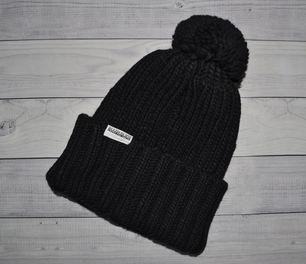 Napapijri Napapijri Bobble Hat Semiury 5 Flag Beanie Knitted One Size Size ONE SIZE - 4 Thumbnail