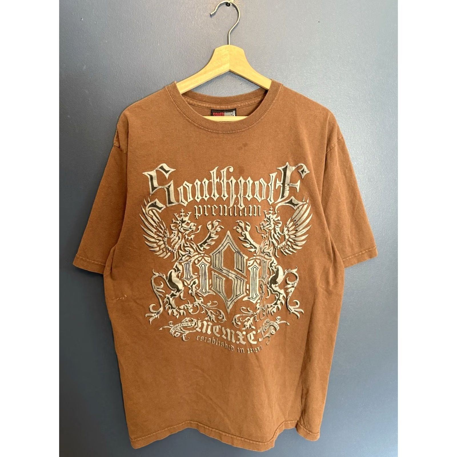 Southpole VINTAGE Y2K Southpole Grunge Brown Graphic Tee Shirt XL Men Shirts Mens XL Brown Grunge Southpole Graphic Tee Shirt Size US XL / EU 56 / 4 - 3 Thumbnail