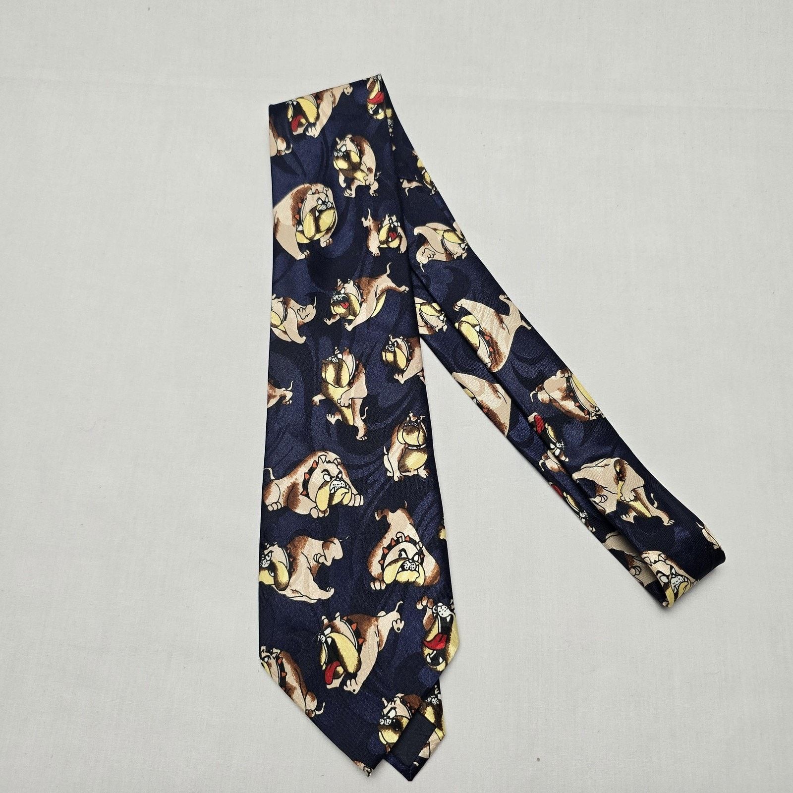 Vintage Vintage Looney Tunes Bulldog Tie Navy Blue Allover Print Dog Size ONE SIZE - 1 Thumbnail