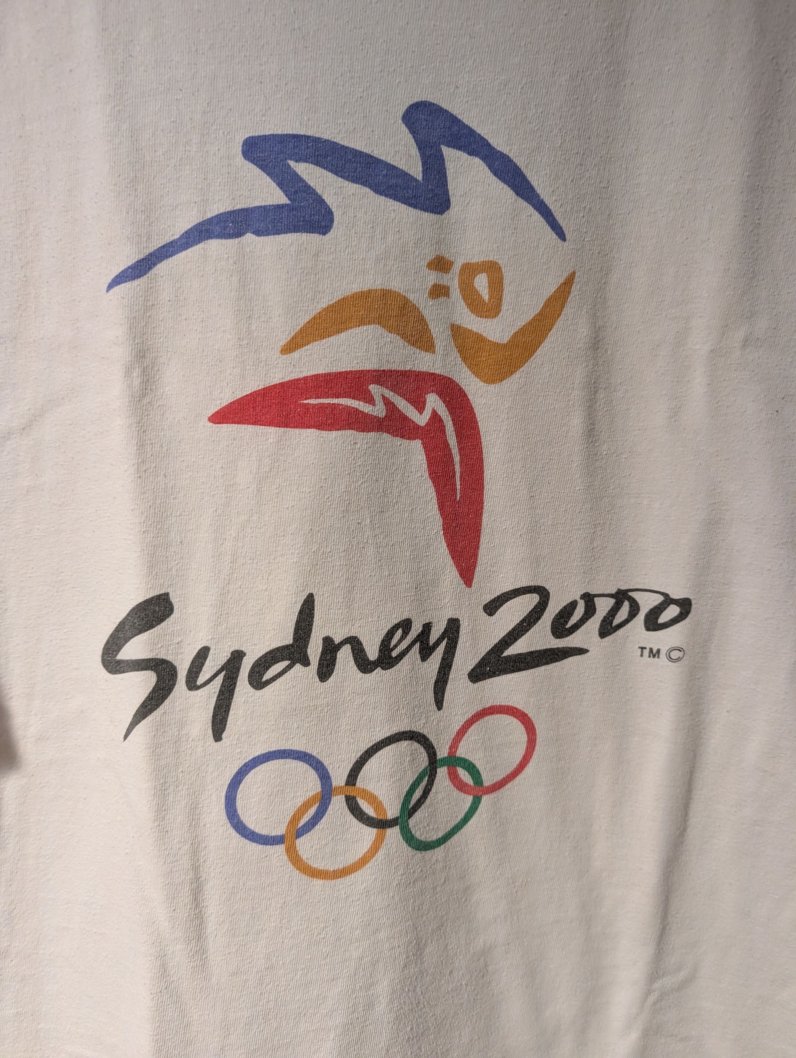 USA Olympics Vintage 2000 Sydney Olympic Games T-Shirt Mens XL White Size US XL / EU 56 / 4 - 2 Thumbnail