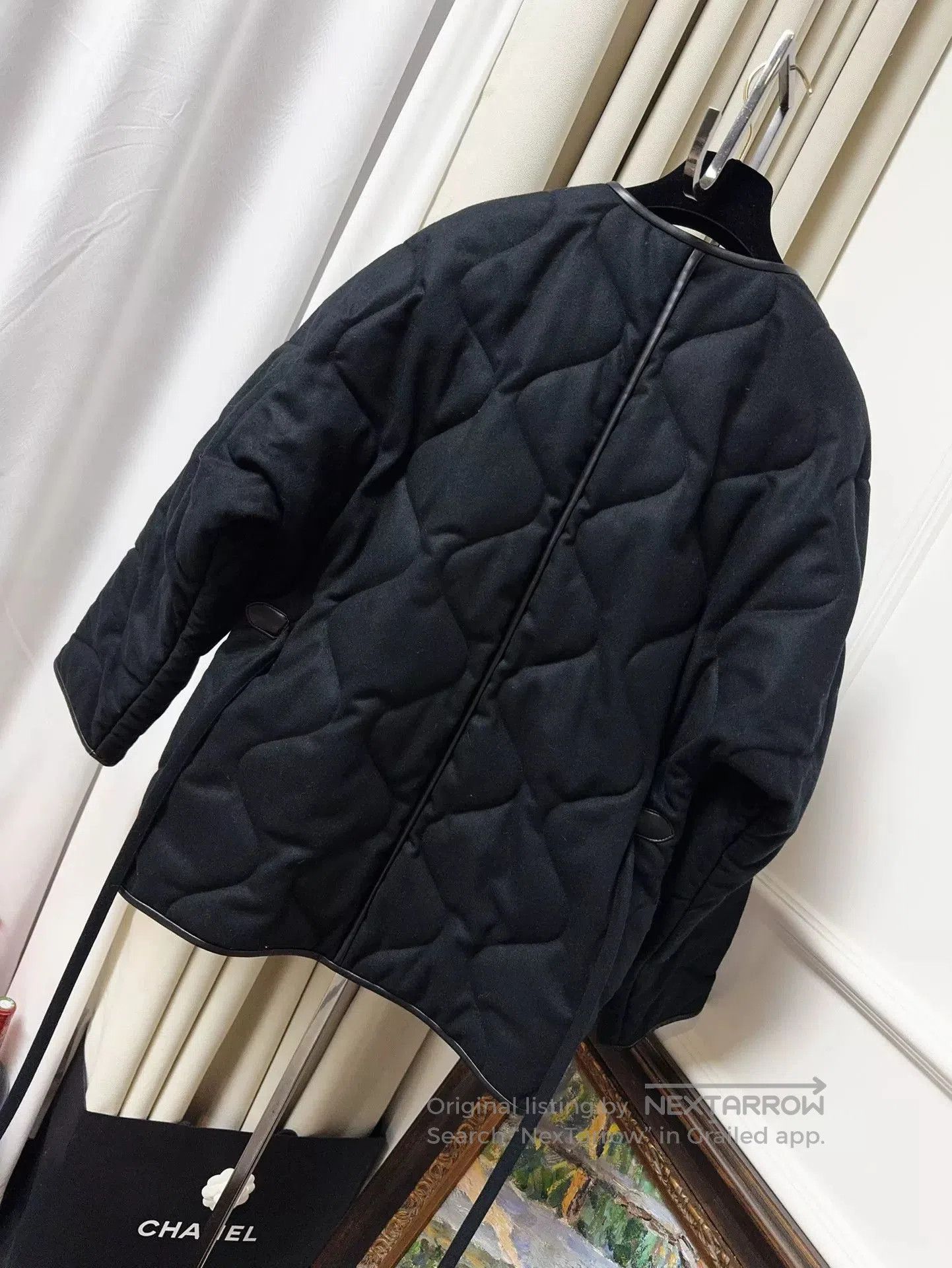Hermes Hermes Black Quilted Wool Coat. Size US M / EU 48-50 / 2 - 2 Thumbnail