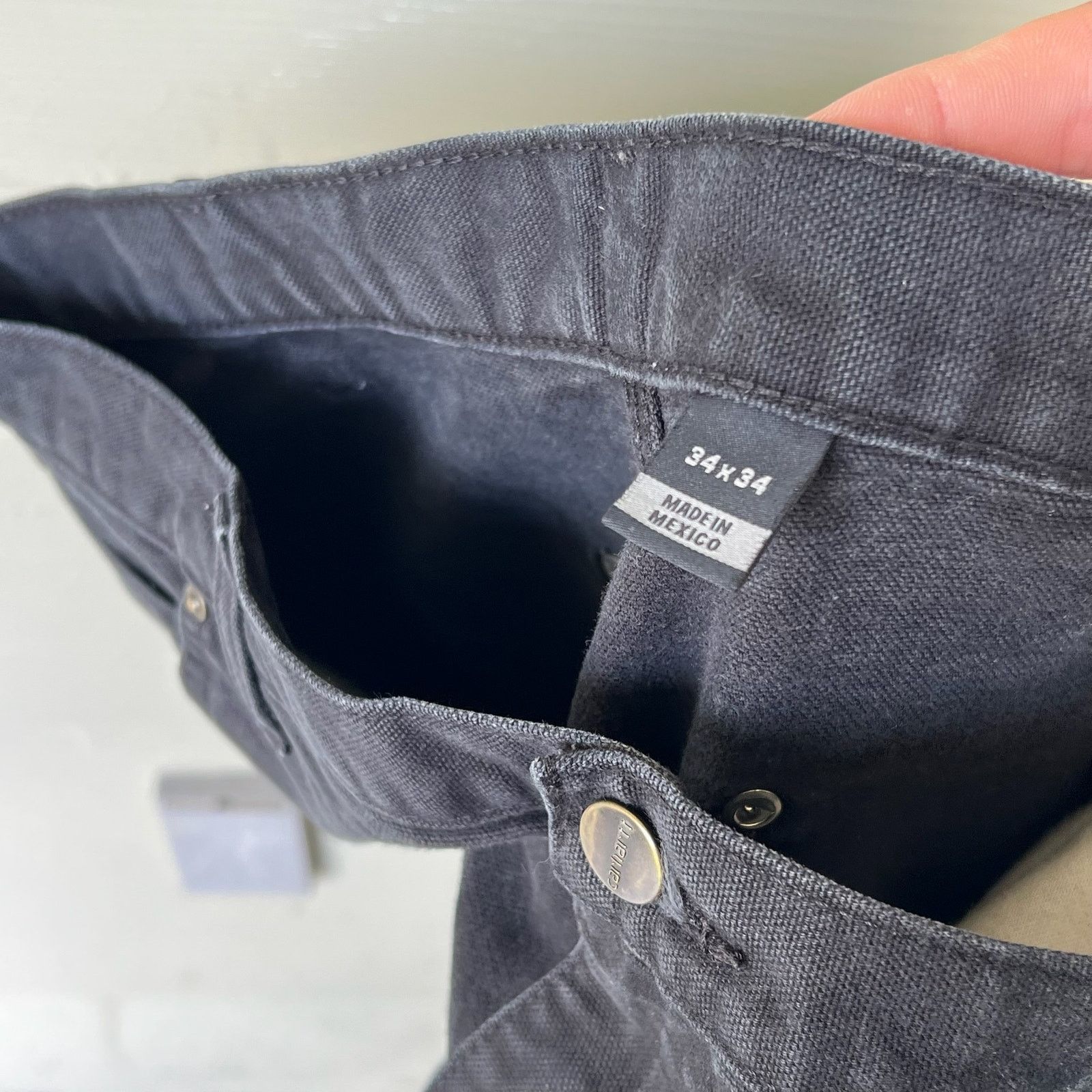 Carhartt × Vintage Carhartt black black double knee work wear carpenter pants Size US 33 - 7 Thumbnail
