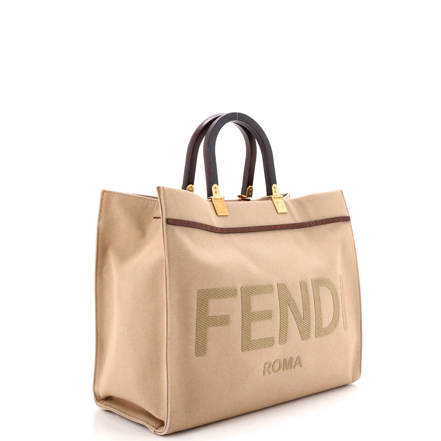 Fendi Sunshine Shopper Tote Canvas Medium Size ONE SIZE - 1 Thumbnail