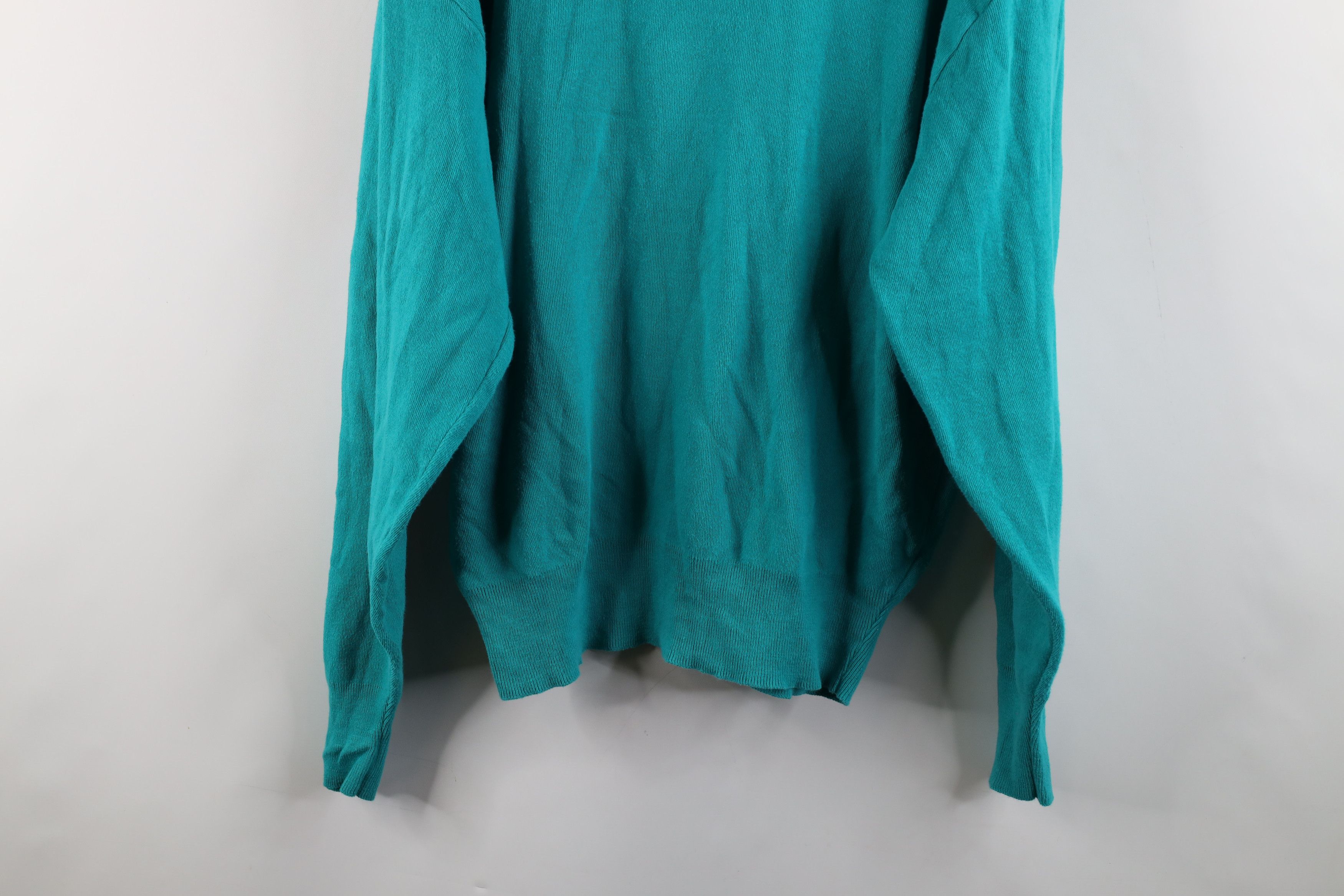 Vintage Vintage 80s 90s GM Chevrolet Knit V-Neck Sweater Teal USA Size US XL / EU 56 / 4 - 13 Thumbnail