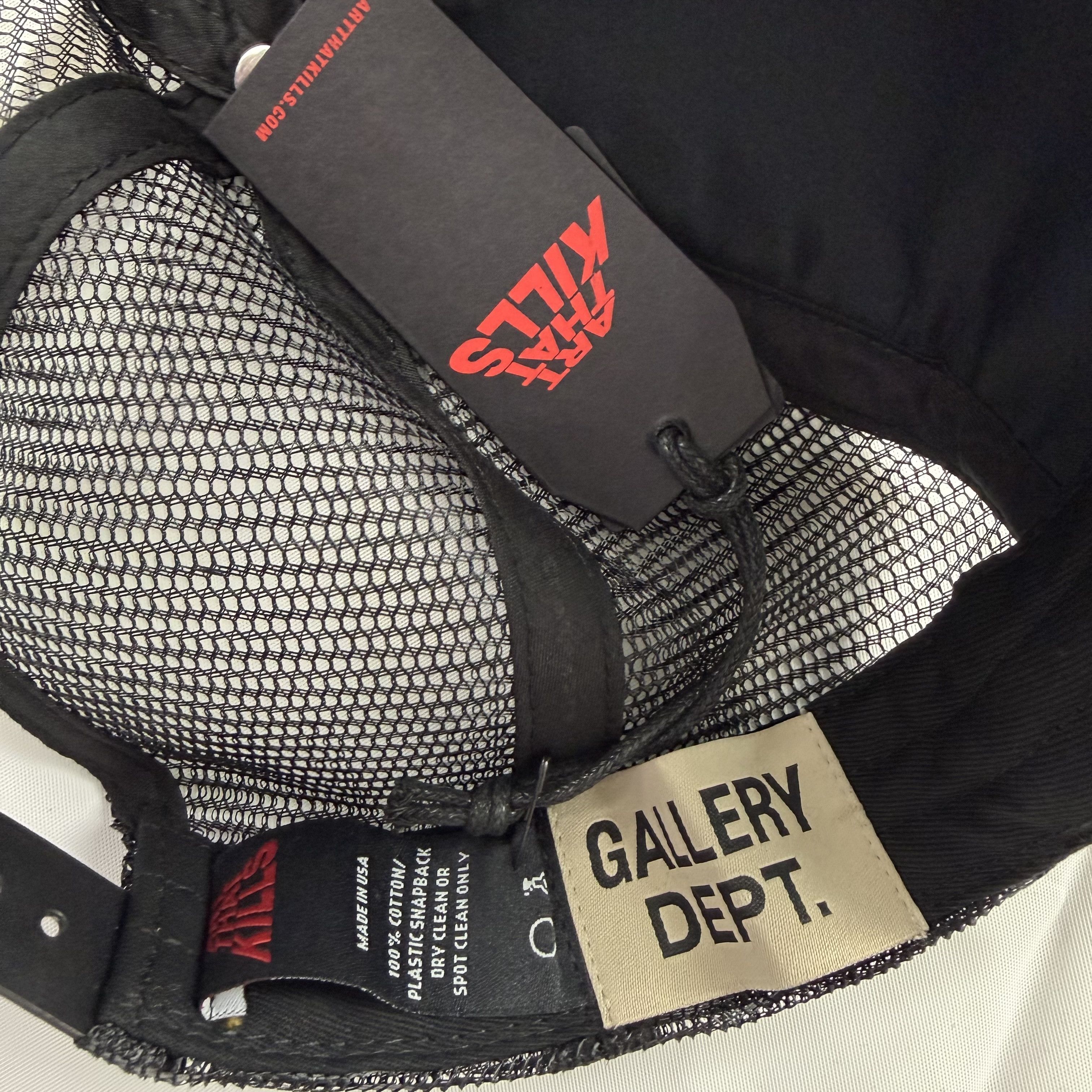 Gallery Dept. Gallery Dept Art That Kills Trucker Hat Black Red Snapback Size ONE SIZE - 2 Thumbnail