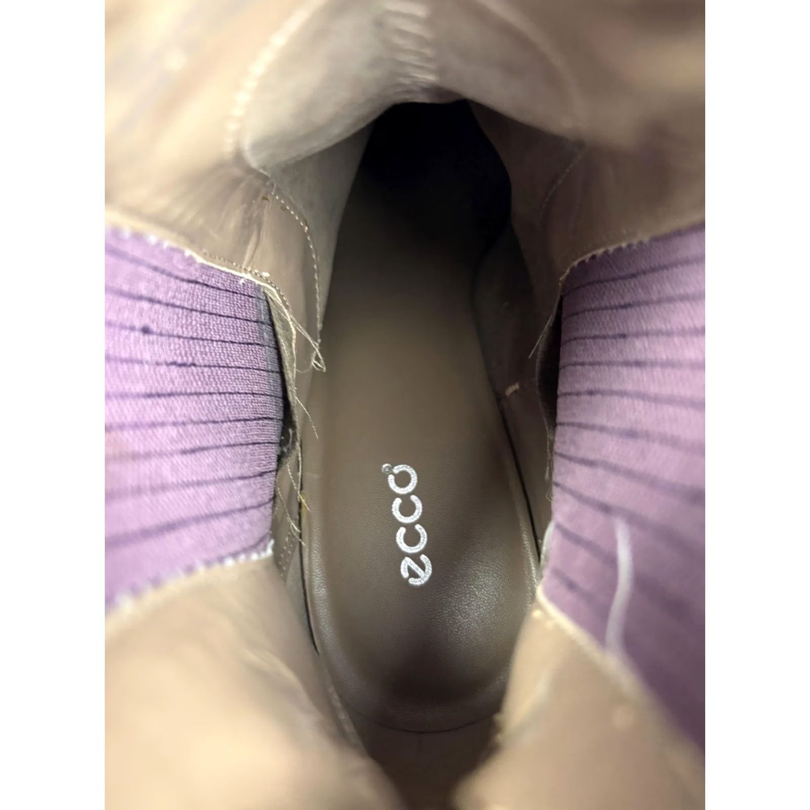 Ecco ECCO Ankle Boots Womens 39 Purple Leather Heeled Platform Chelsea Slip On Nubuck Almond Toe High Heel Womens Boots Shoes Size US 9 / IT 39 - 6 Thumbnail