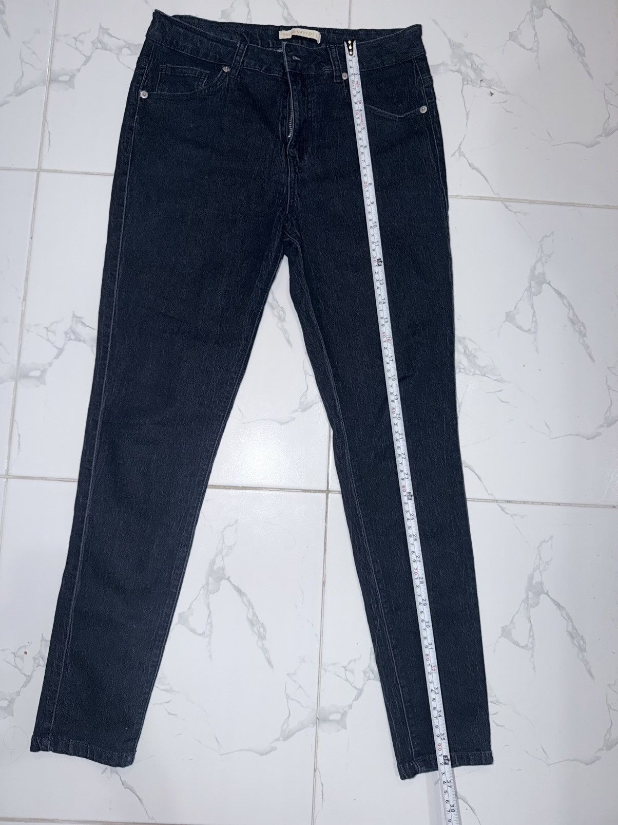NVY Navy & Navy Dark Wash Skinny Jeans Size L Size 30" / US 8 / IT 44 - 7 Thumbnail