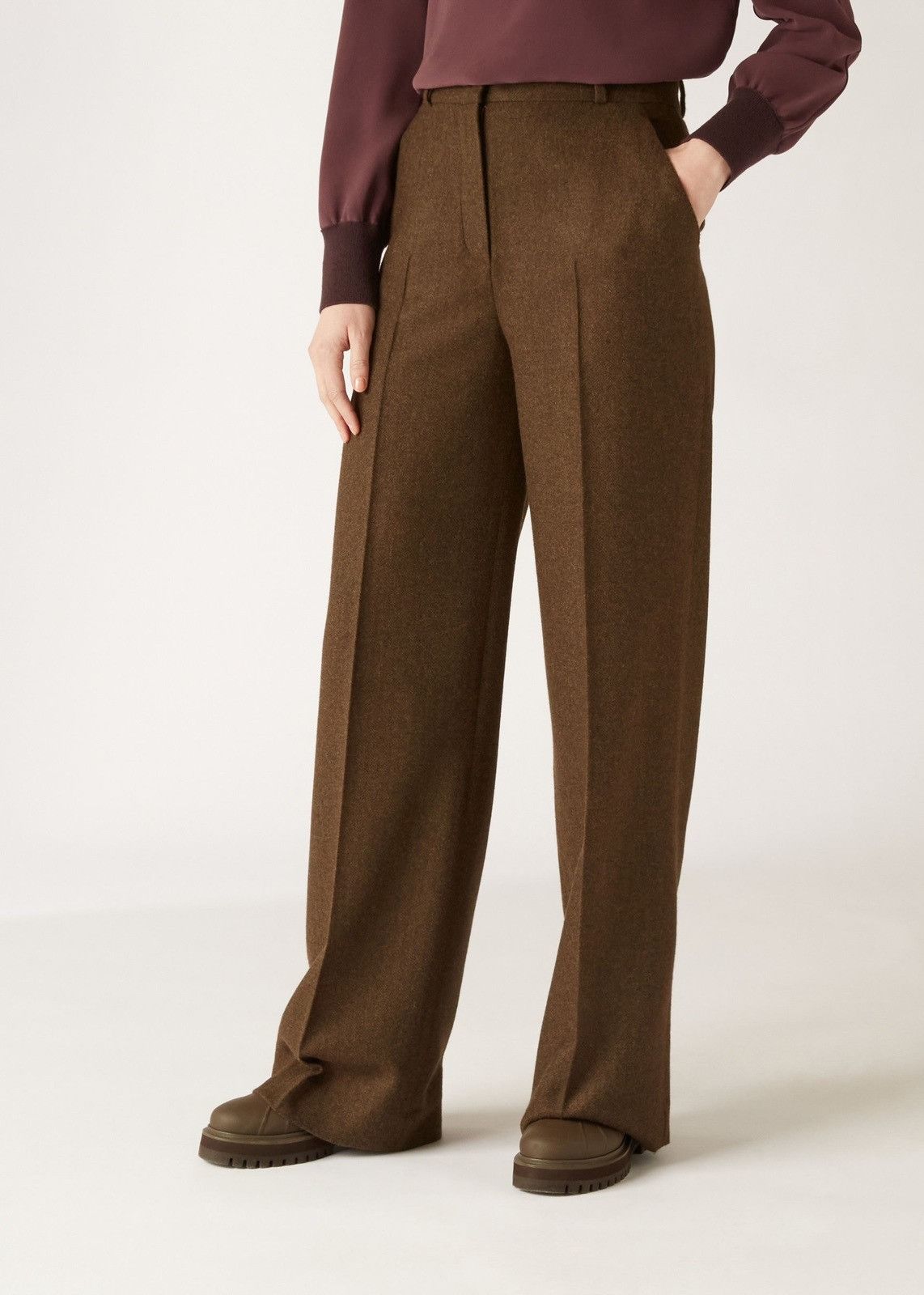image of Loro Piana O1Loc1C0124 Casual Pant In Brown, Women's (Size 38)